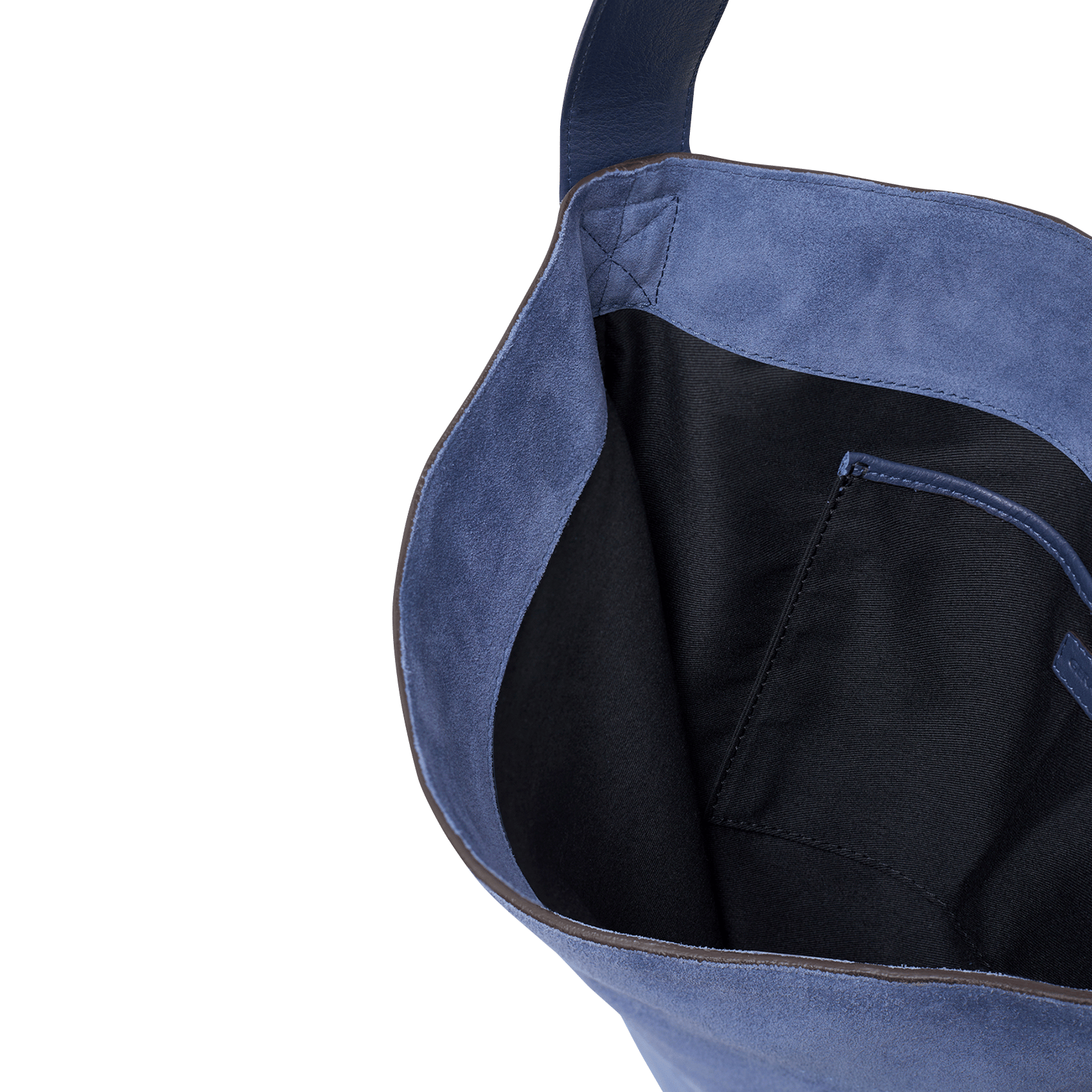 Sac hobo en cuir velours GERARD DAREL Bleu