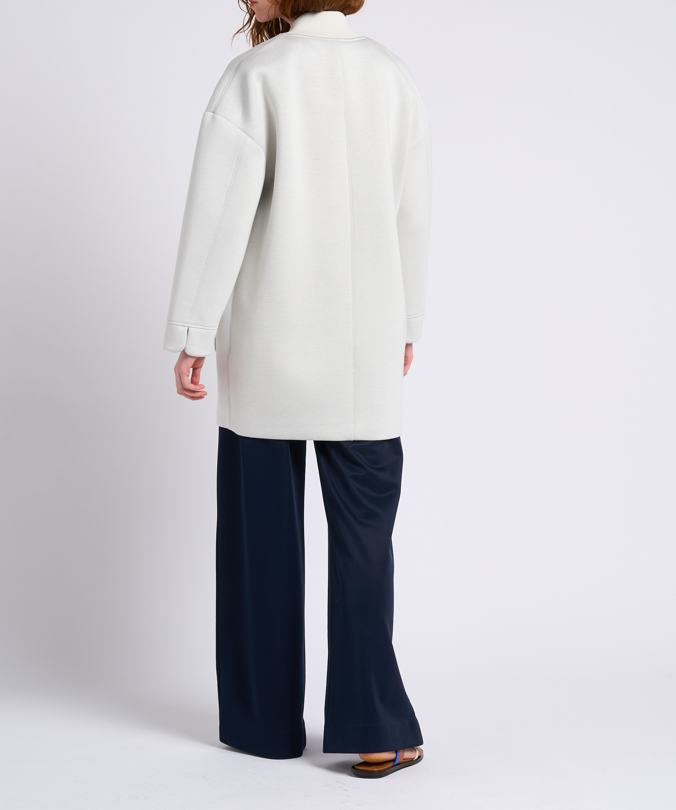 Gerade geschnittene Jacke mit College-Kragen MAX&Co. Weiss