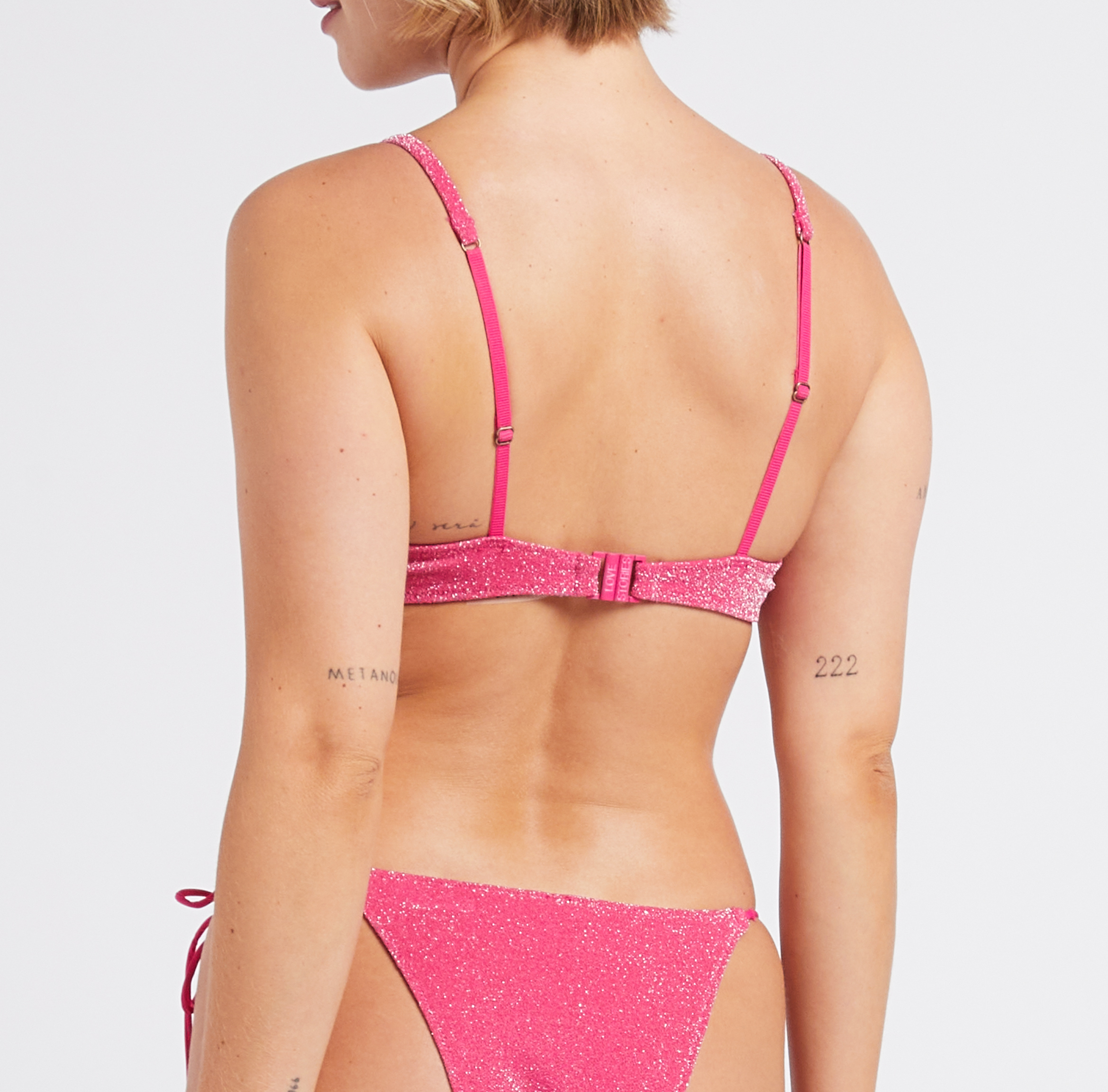 Bikinioberteil mit Metallic-Garn LOVE STORIES Rosa