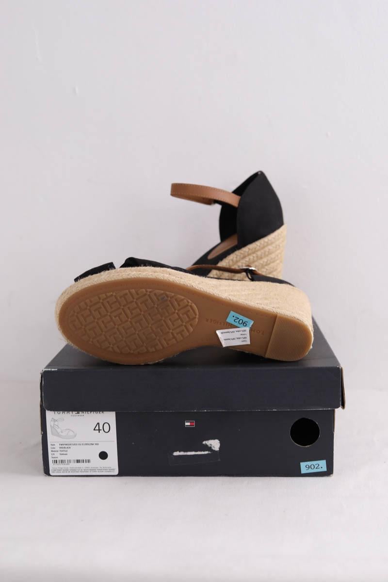 Faux leather sandals TOMMY HILFIGER - SECONDE MAIN Black