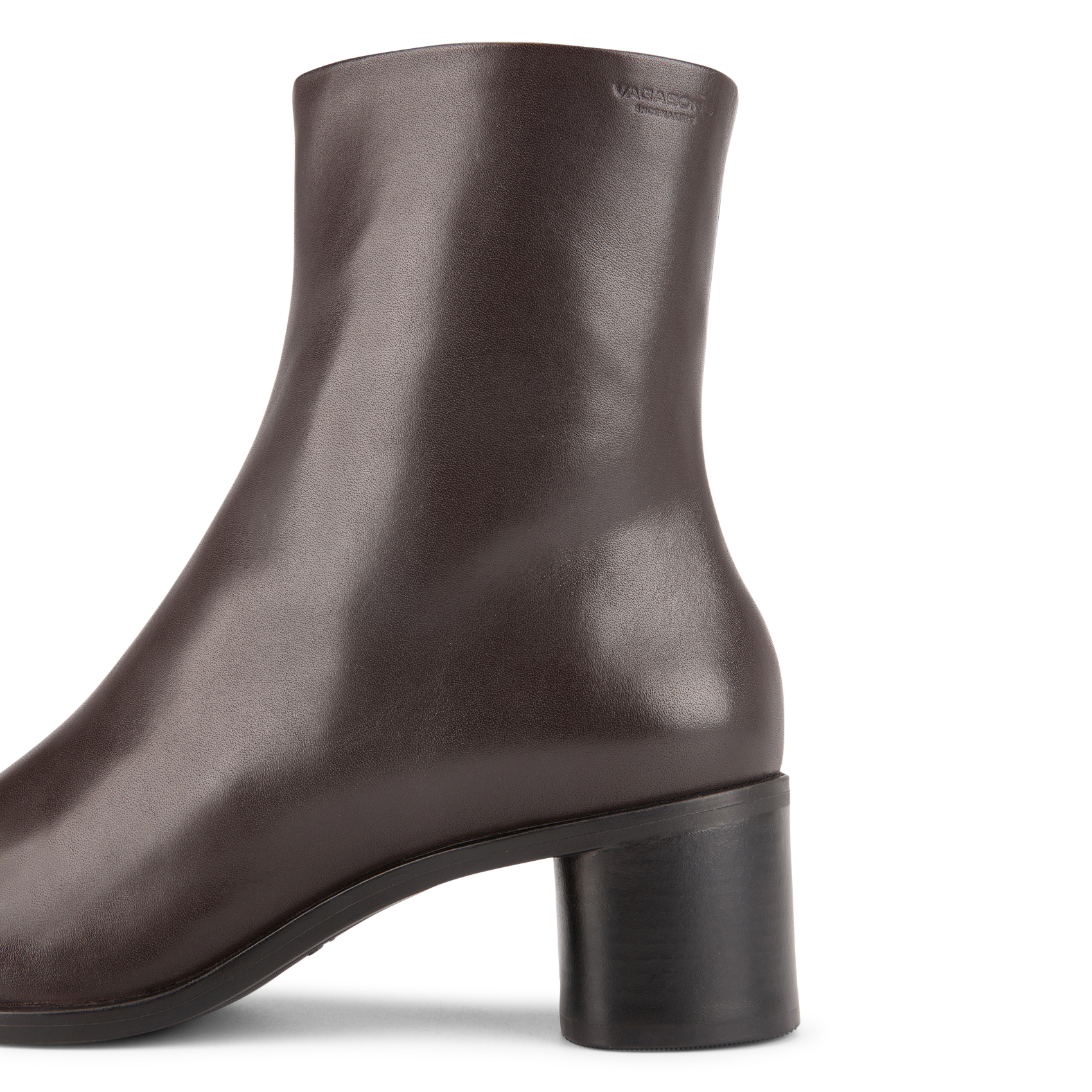 Leather mid-calf boots with square toe VAGABOND Black