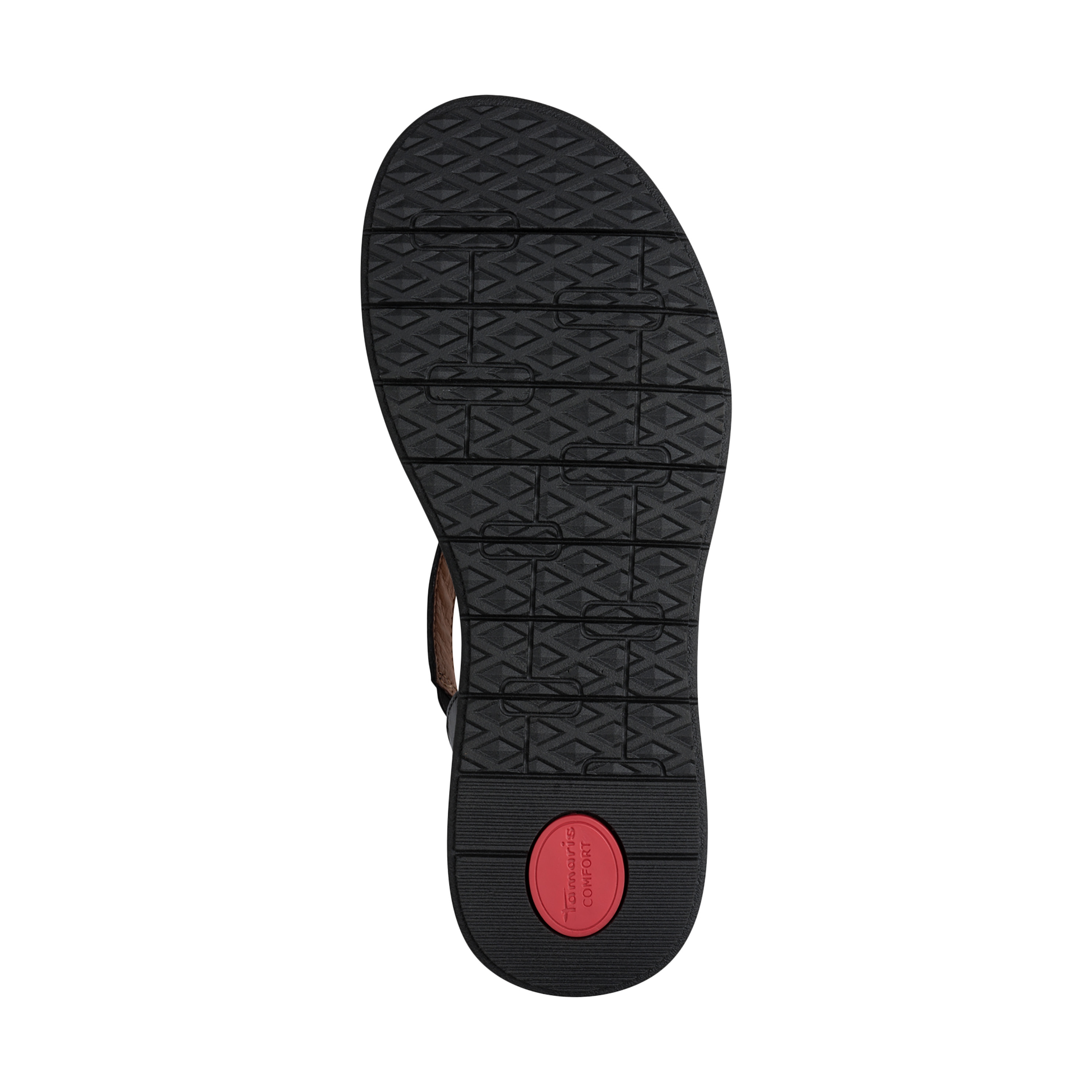 Leather Comfort Sandals TAMARIS Black