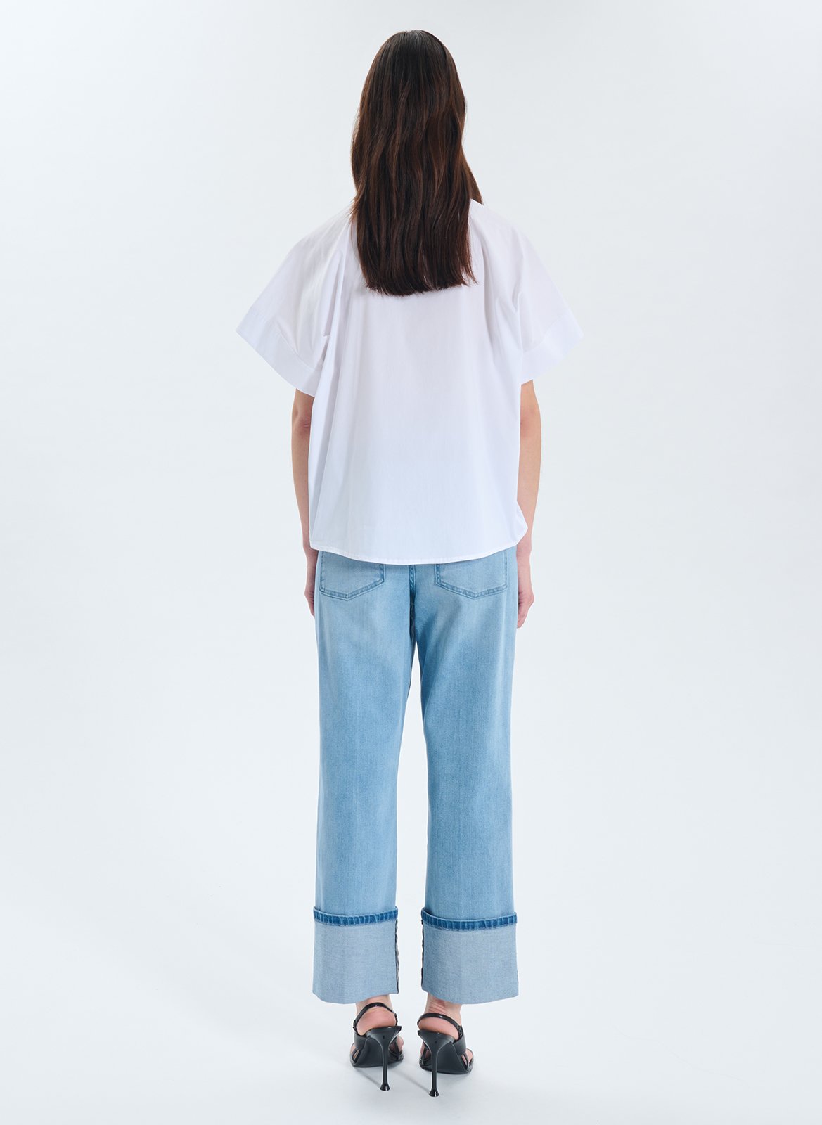 Cotton and linen shirt with classic collar ZAPA White