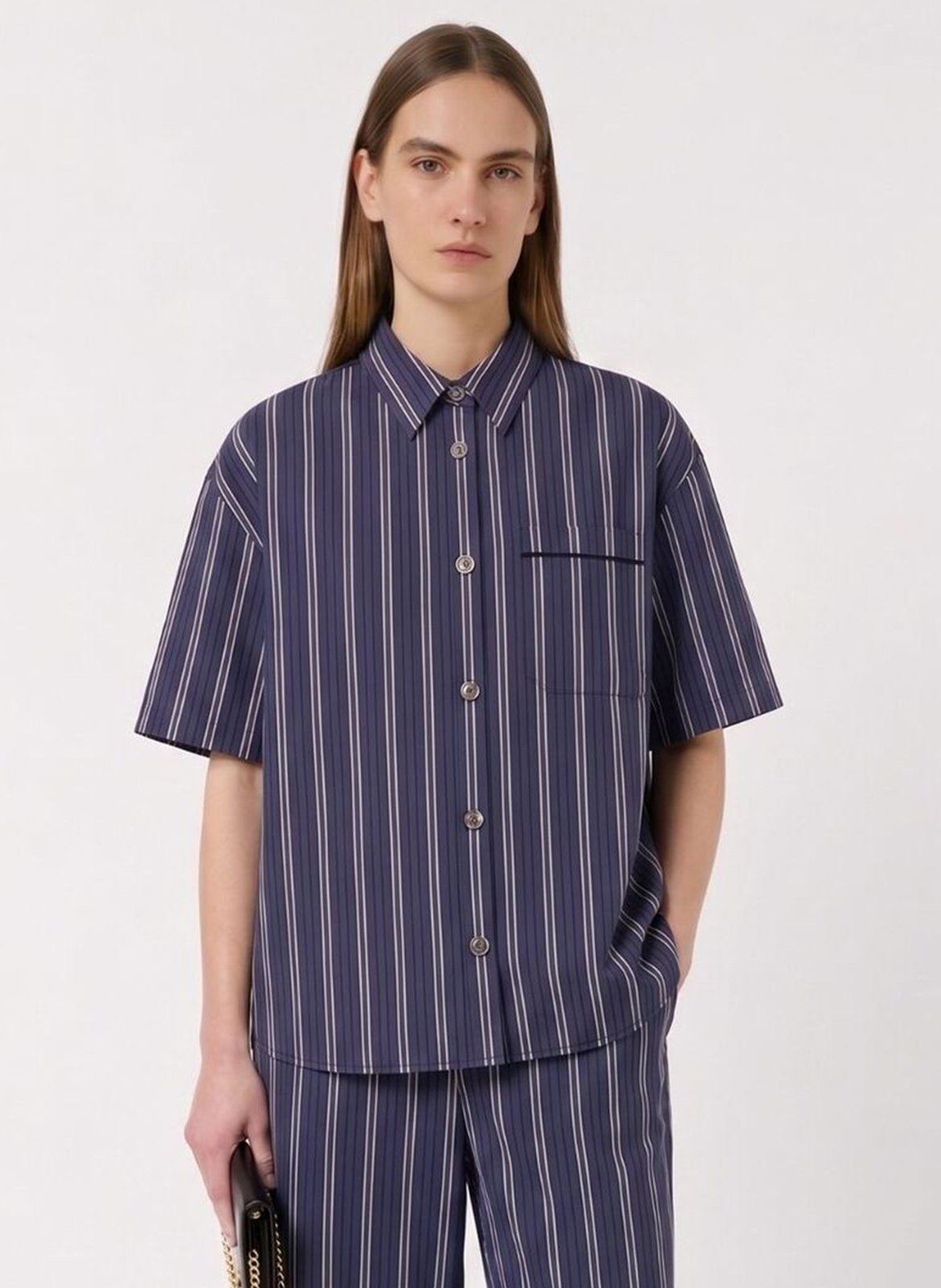 Recht gestreept overhemd GERARD DAREL Blauw