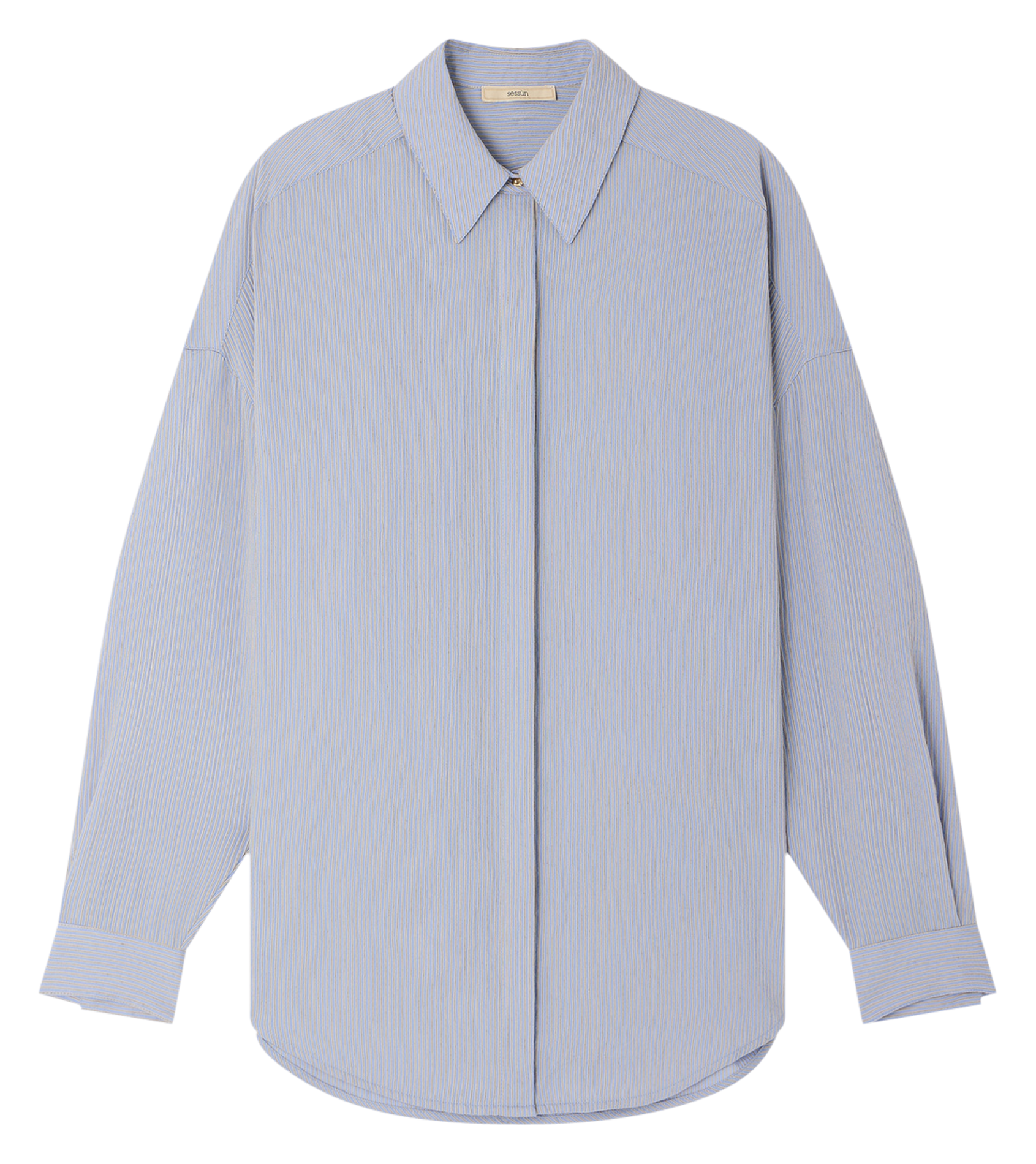 Straight shirt with classic collar SESSUN Blue