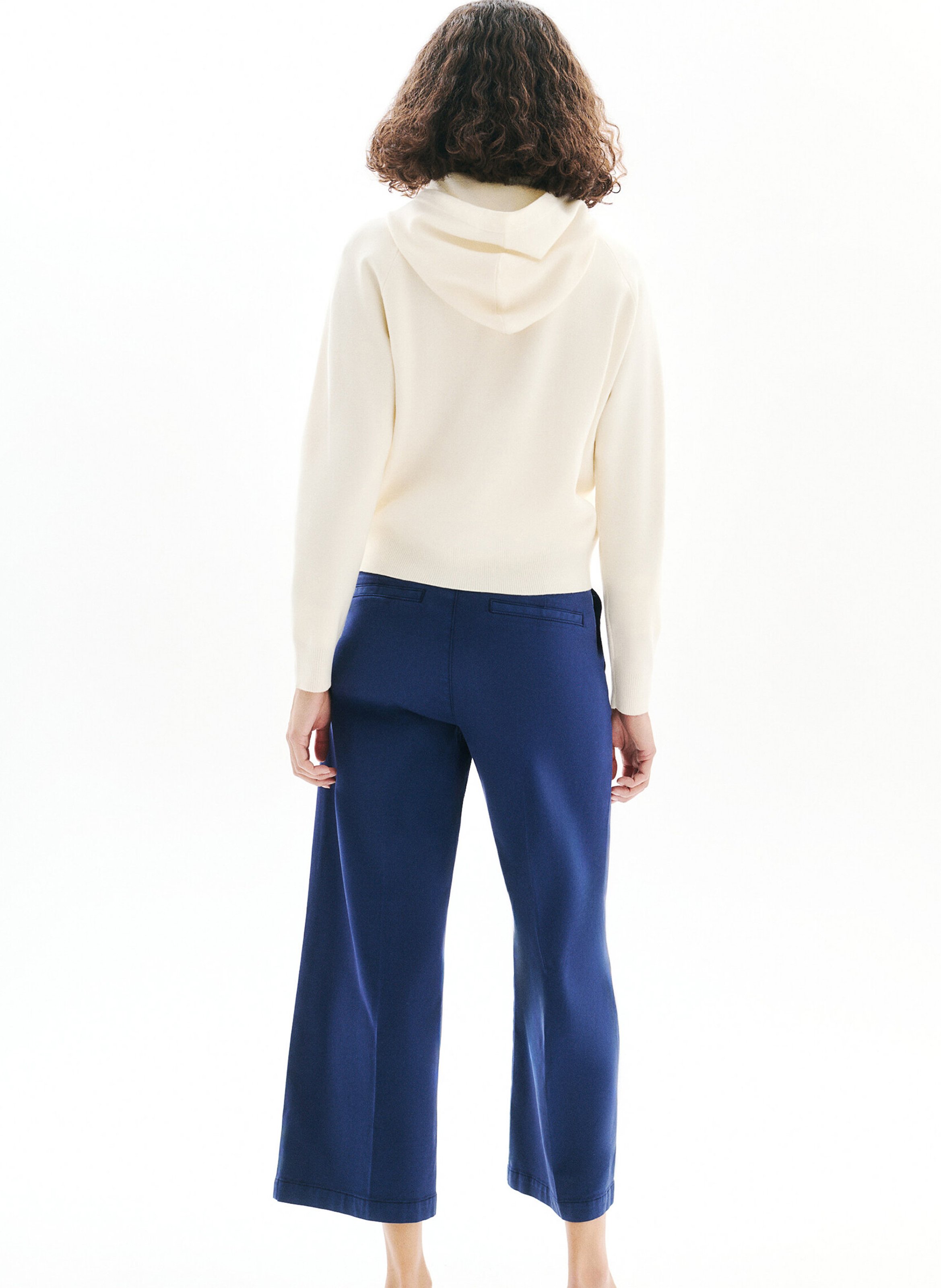 Gilet droit boutonné à capuche CAROLL Beige