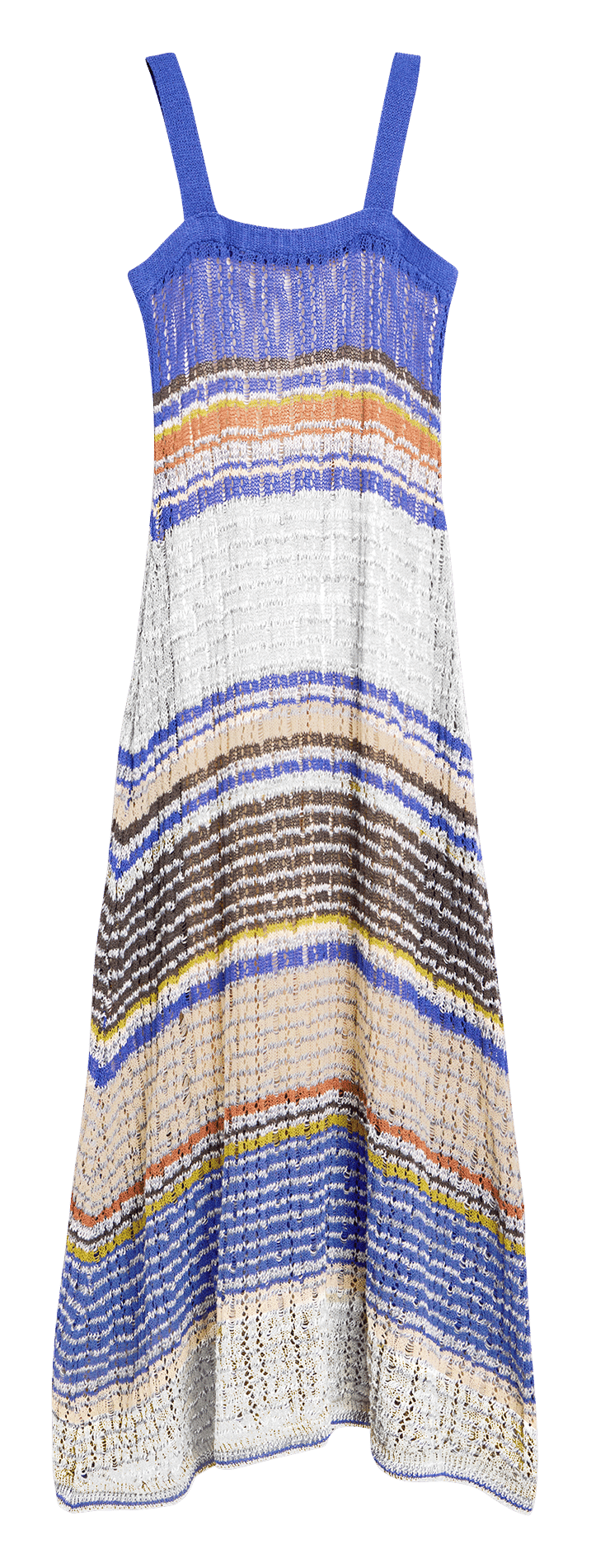 Long striped flared dress DESIGUAL Blue