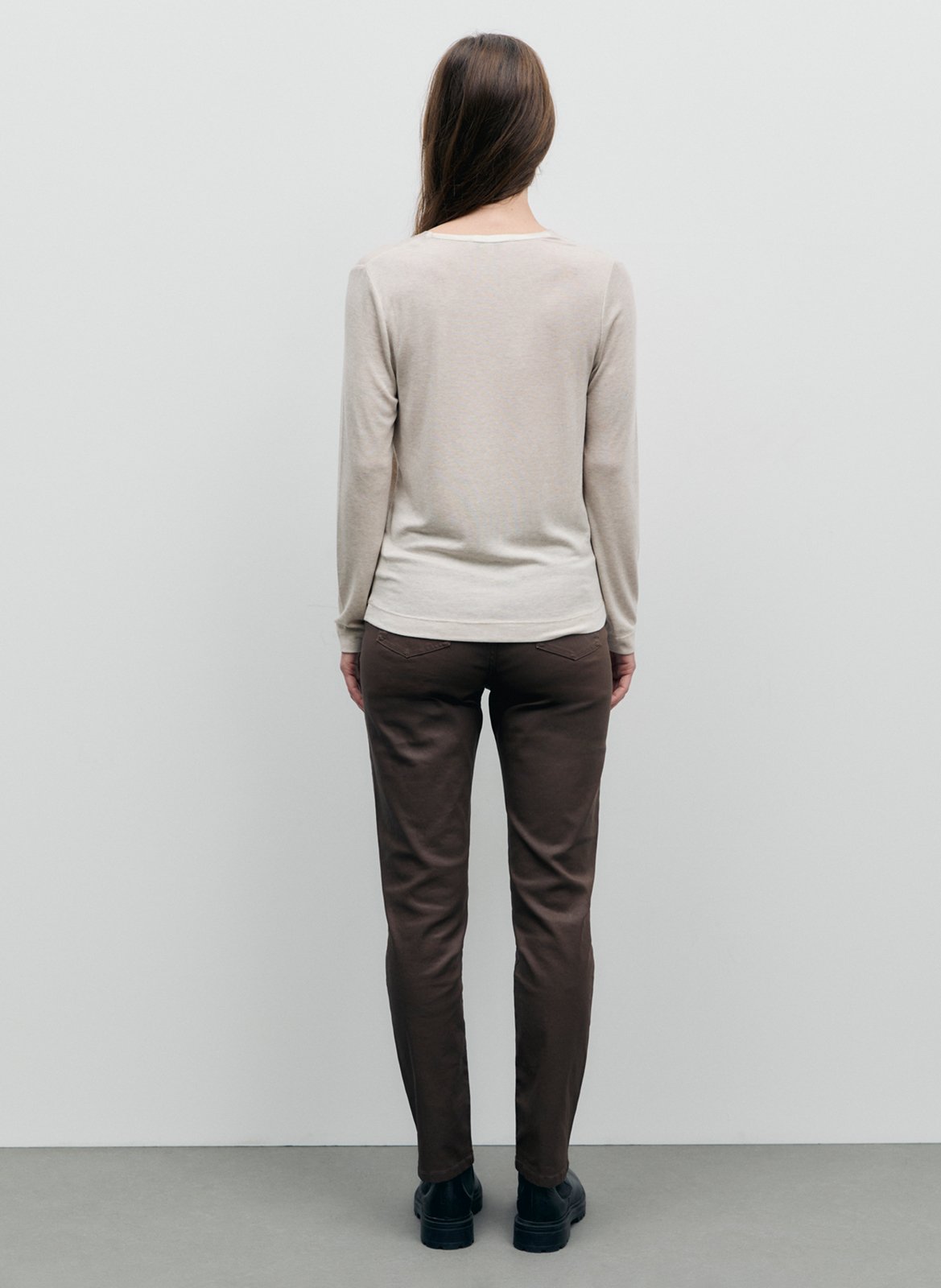 Flame Pattern V-Neck Sweater GERARD DAREL Beige