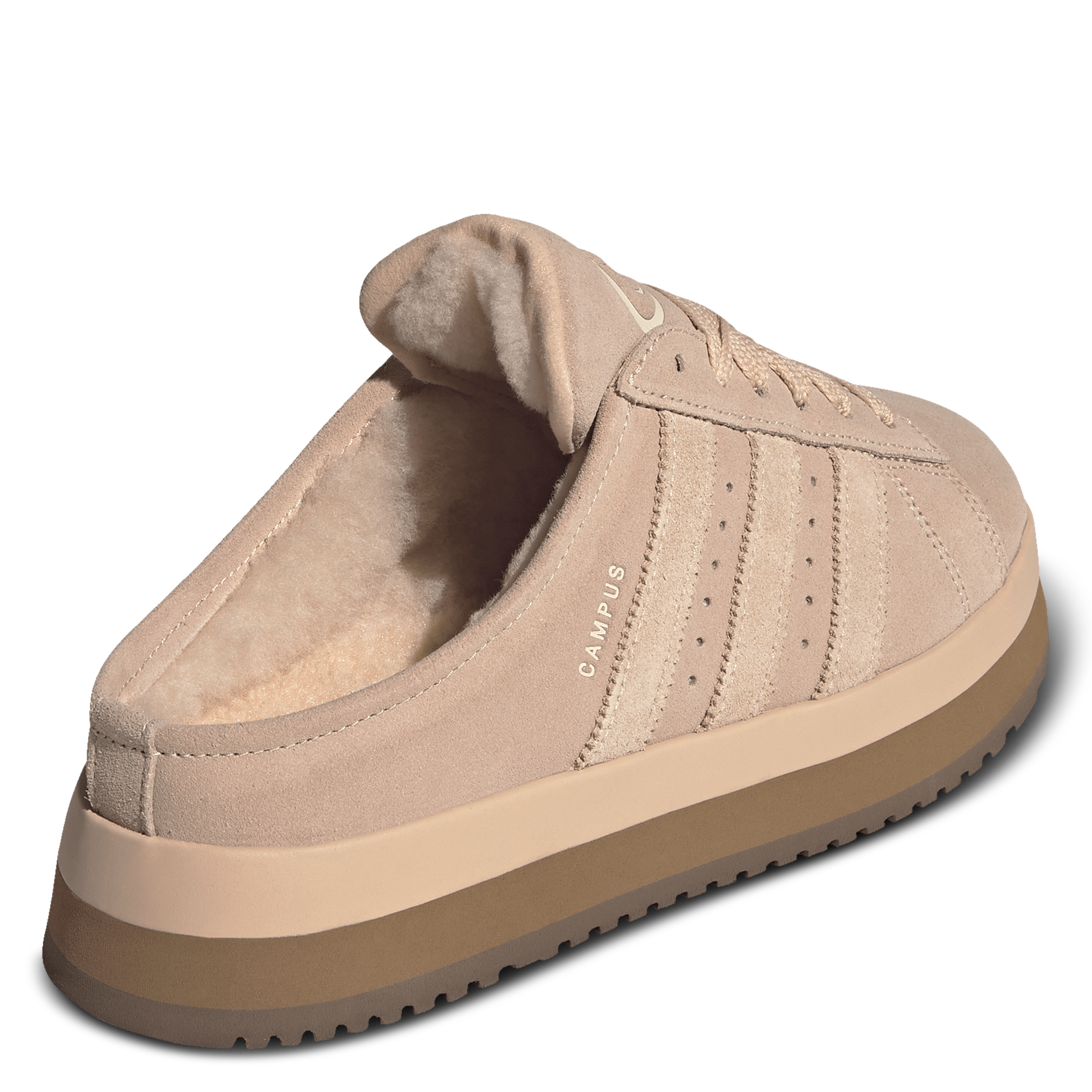 Einfarbige flache Clogs in Sneaker-Optik ADIDAS Beige