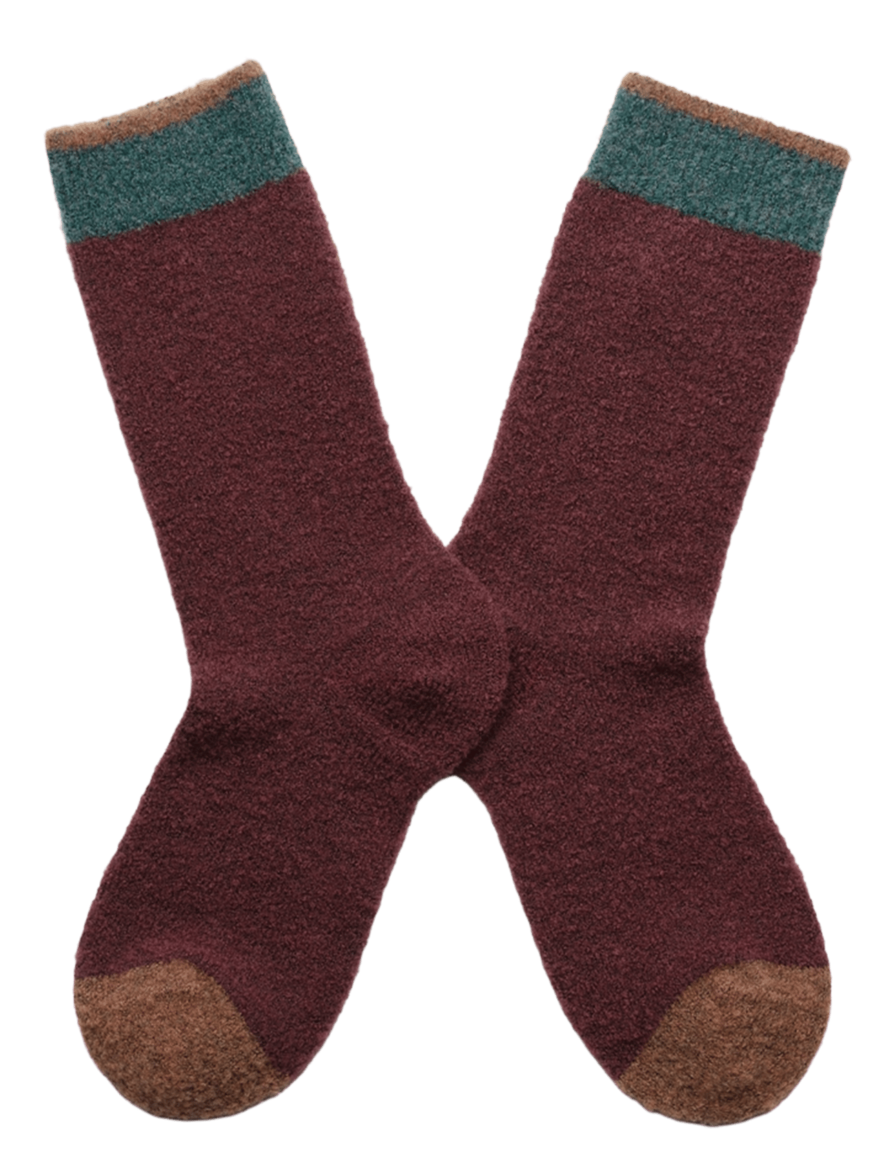 Chaussettes hautes rayées en laine mélangée BONNE MAISON Rouge