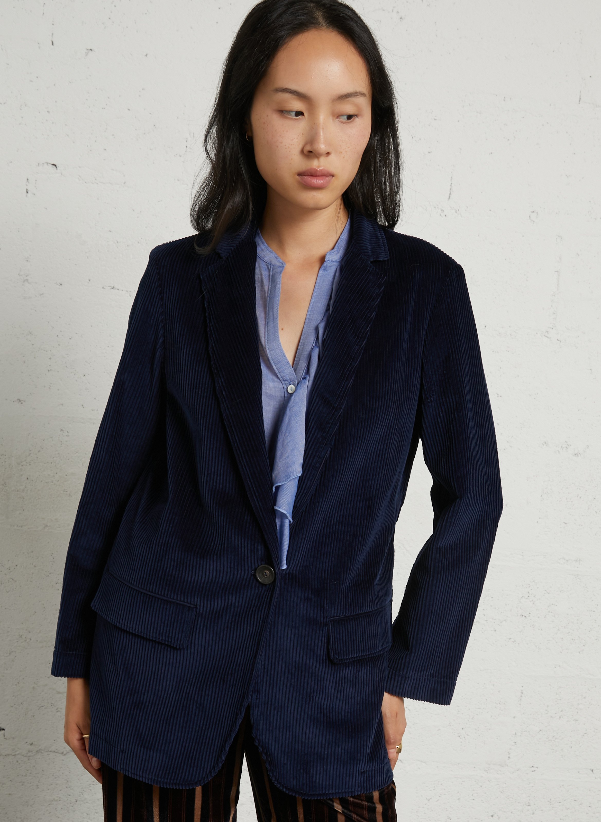 Taillierte Baumwolljacke DIEGA Blau