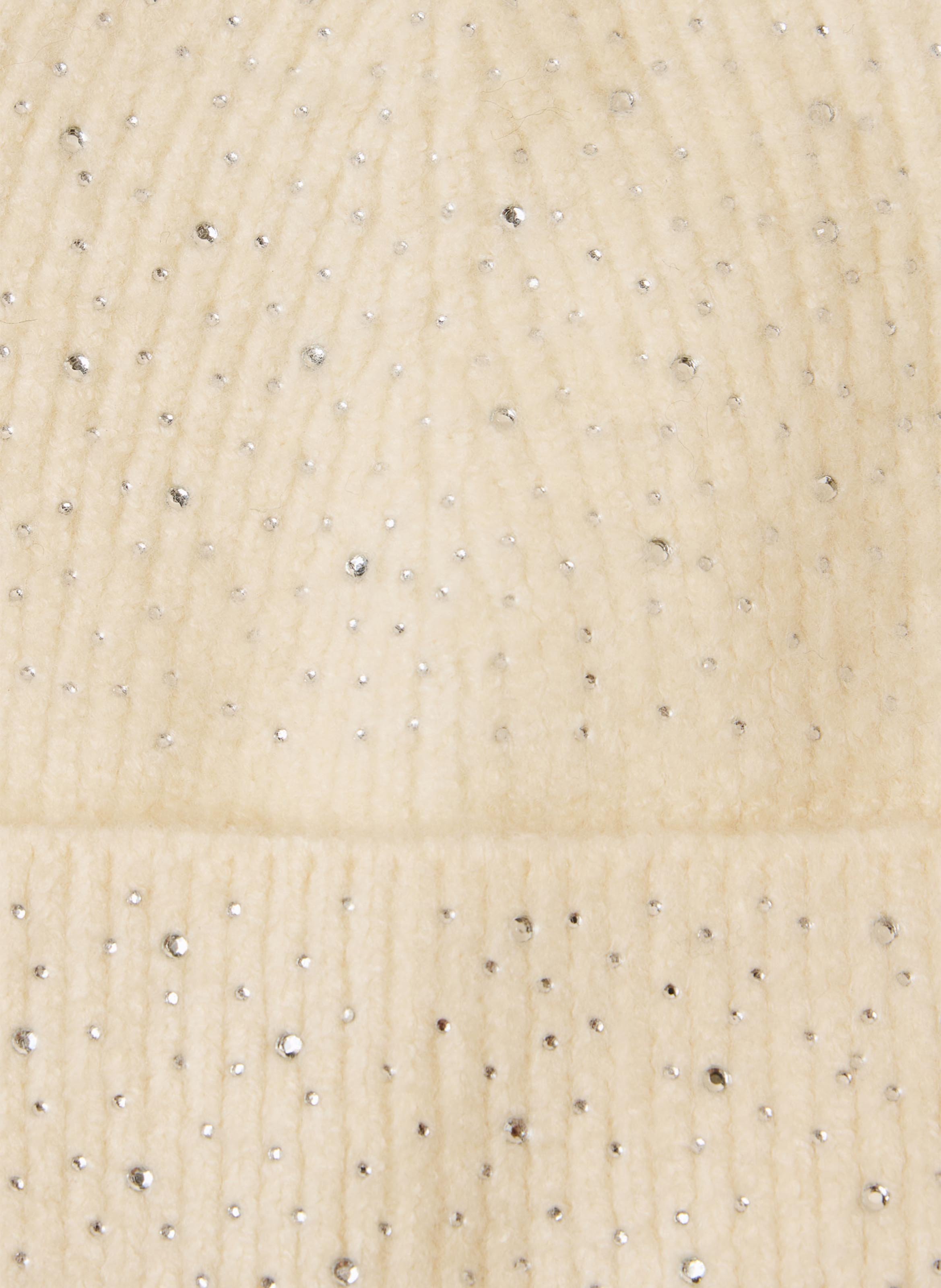 Strickmütze mit Strasssteinen LA FEE MARABOUTEE Weiss