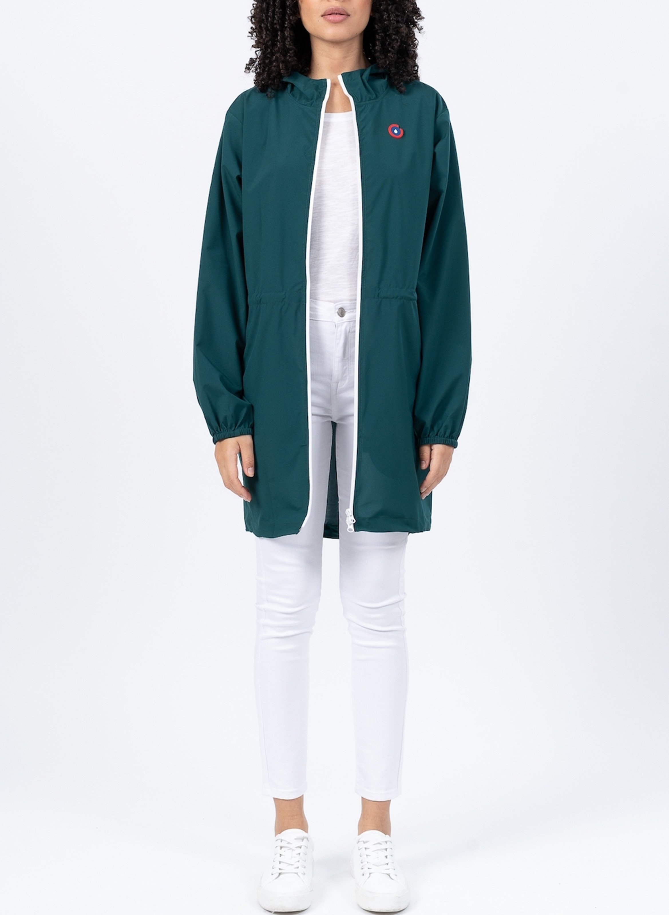 Imperméable long à capuche convertible  FLOTTE Vert
