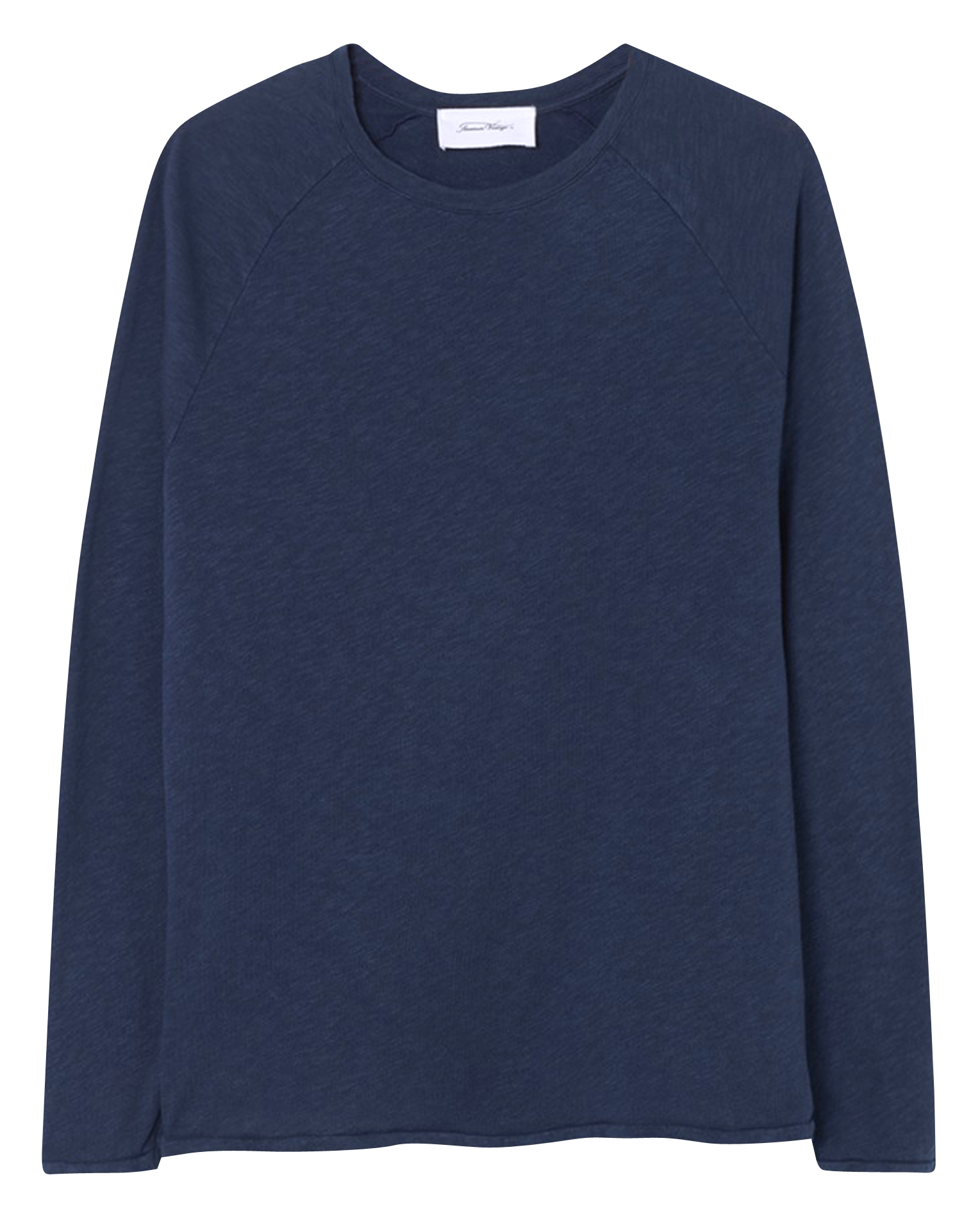 Flamed cotton round-neck T-shirt AMERICAN VINTAGE Blue