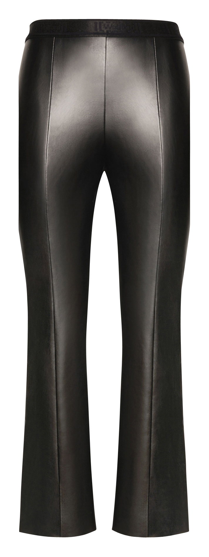 Pantalon évasé enduit WOLFORD Noir
