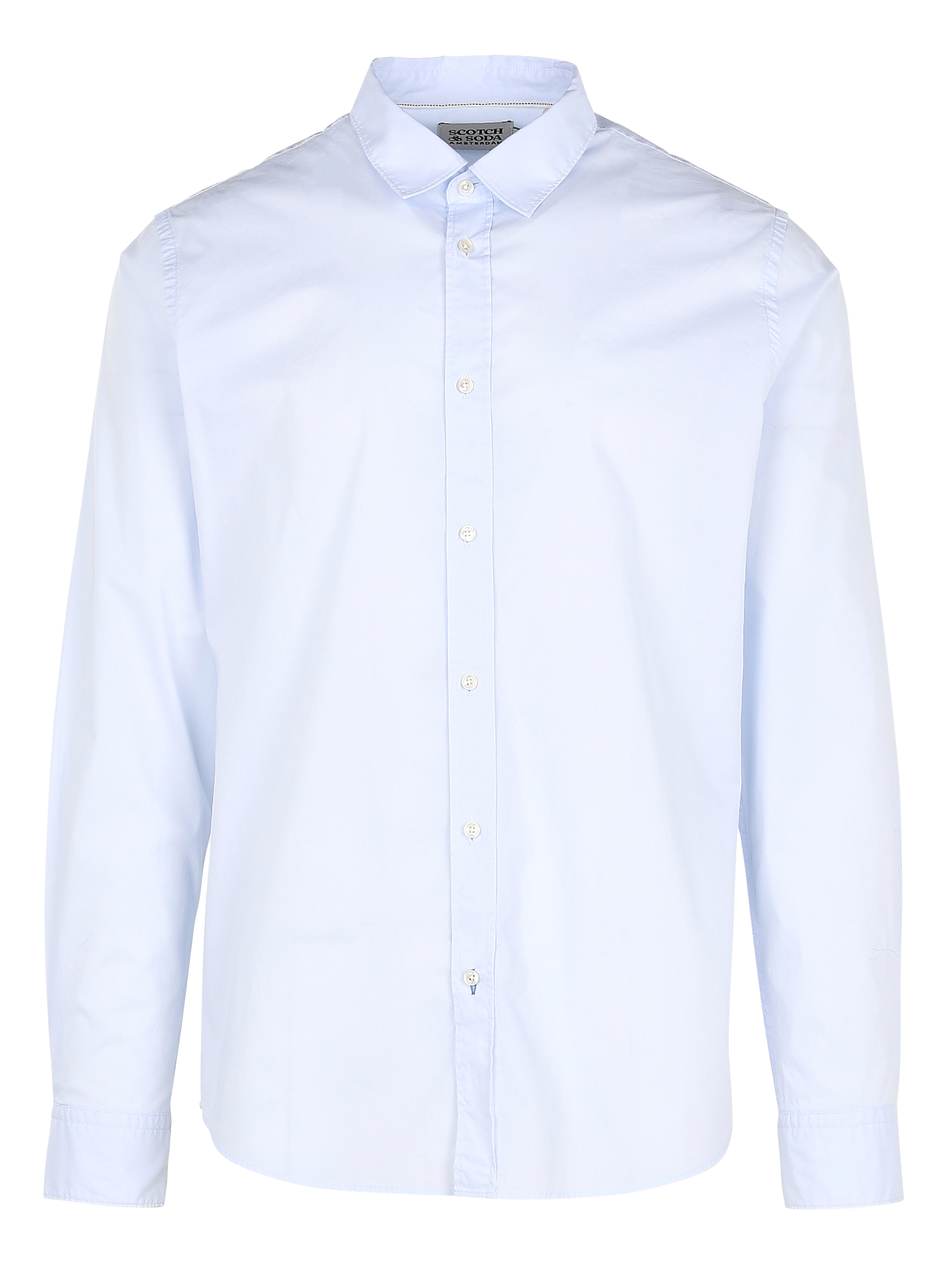 Organic cotton stretch shirt with classic collar BlueSCOTCH AND SODA
