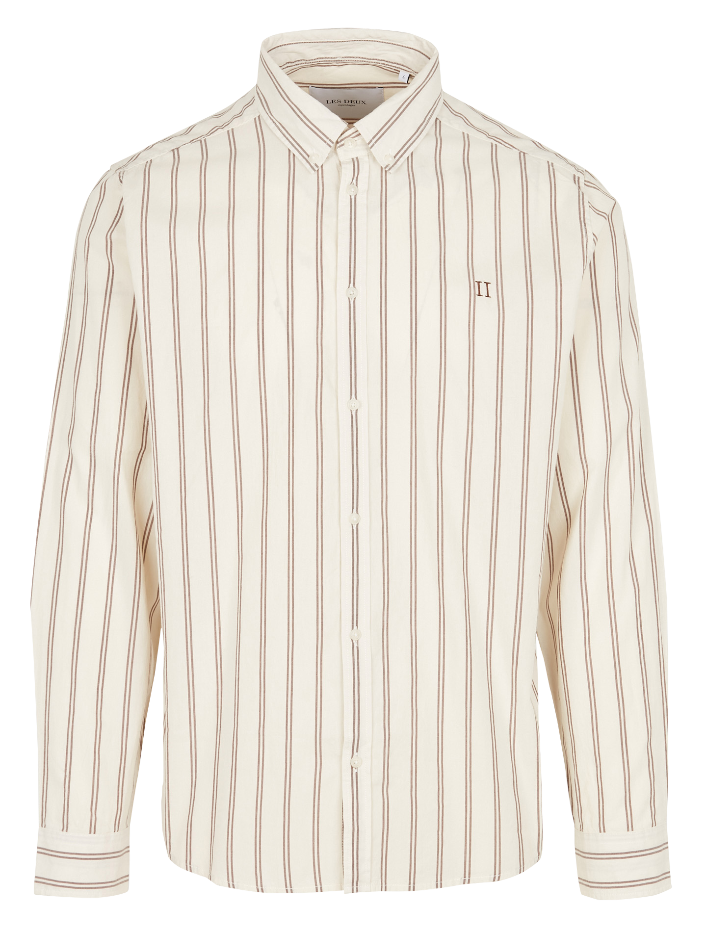 Katoenen overhemd met Amerikaanse kraag LES DEUX Beige