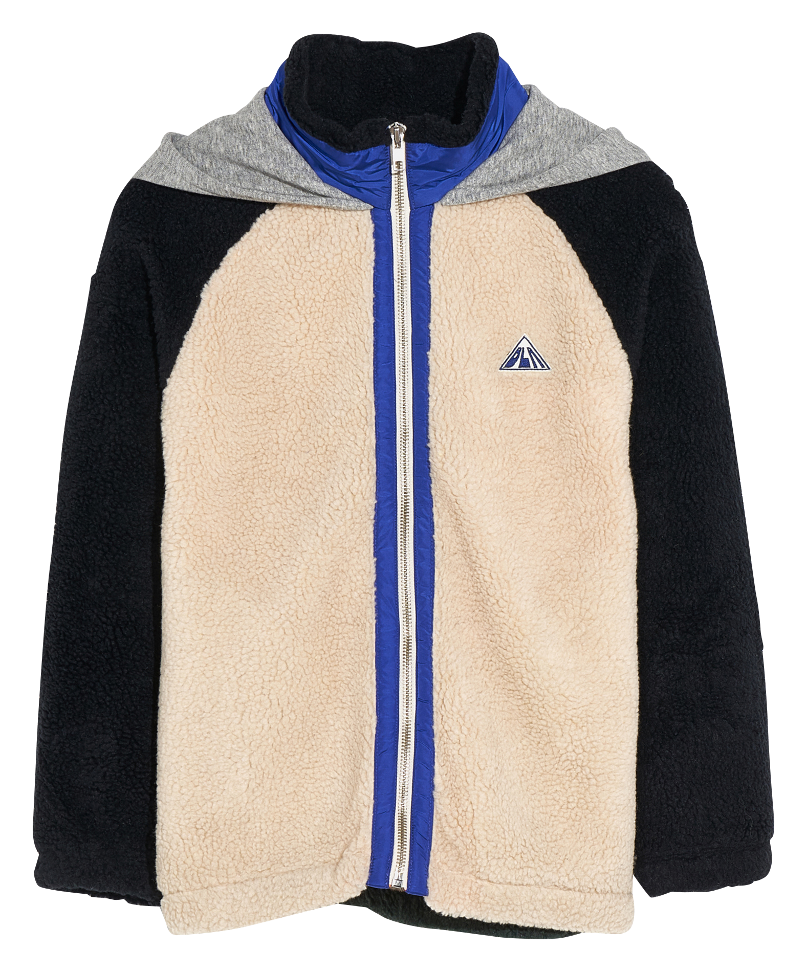 High-neck hooded Sherpa jacket BELLEROSE Brown