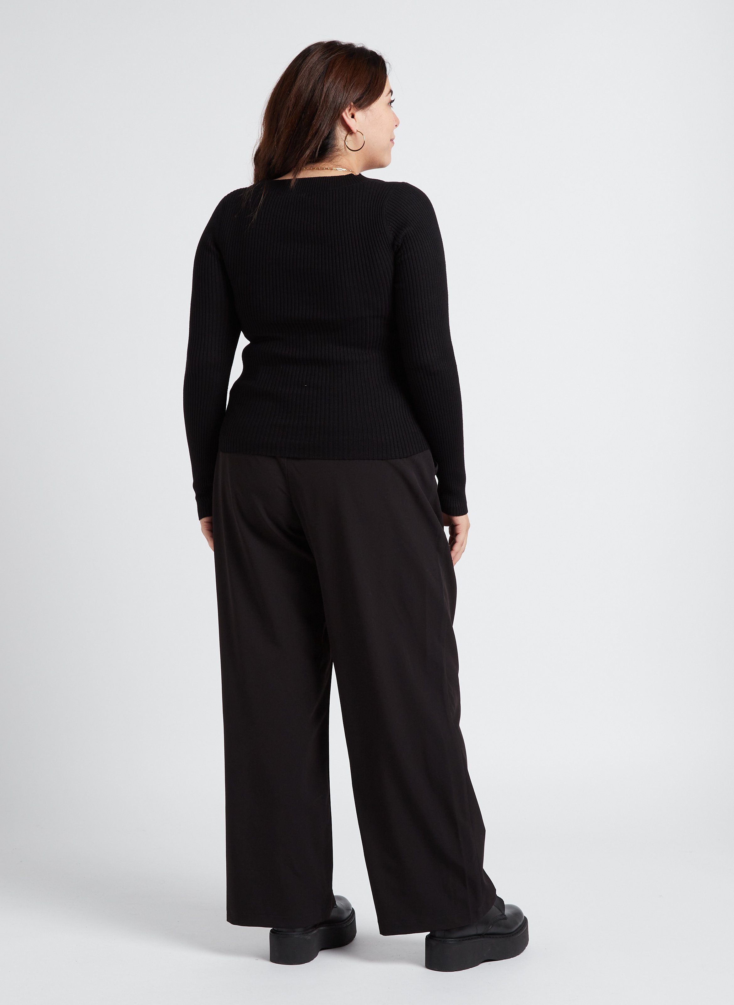 Pantalon regular fit  VERO MODA CURVE Noir