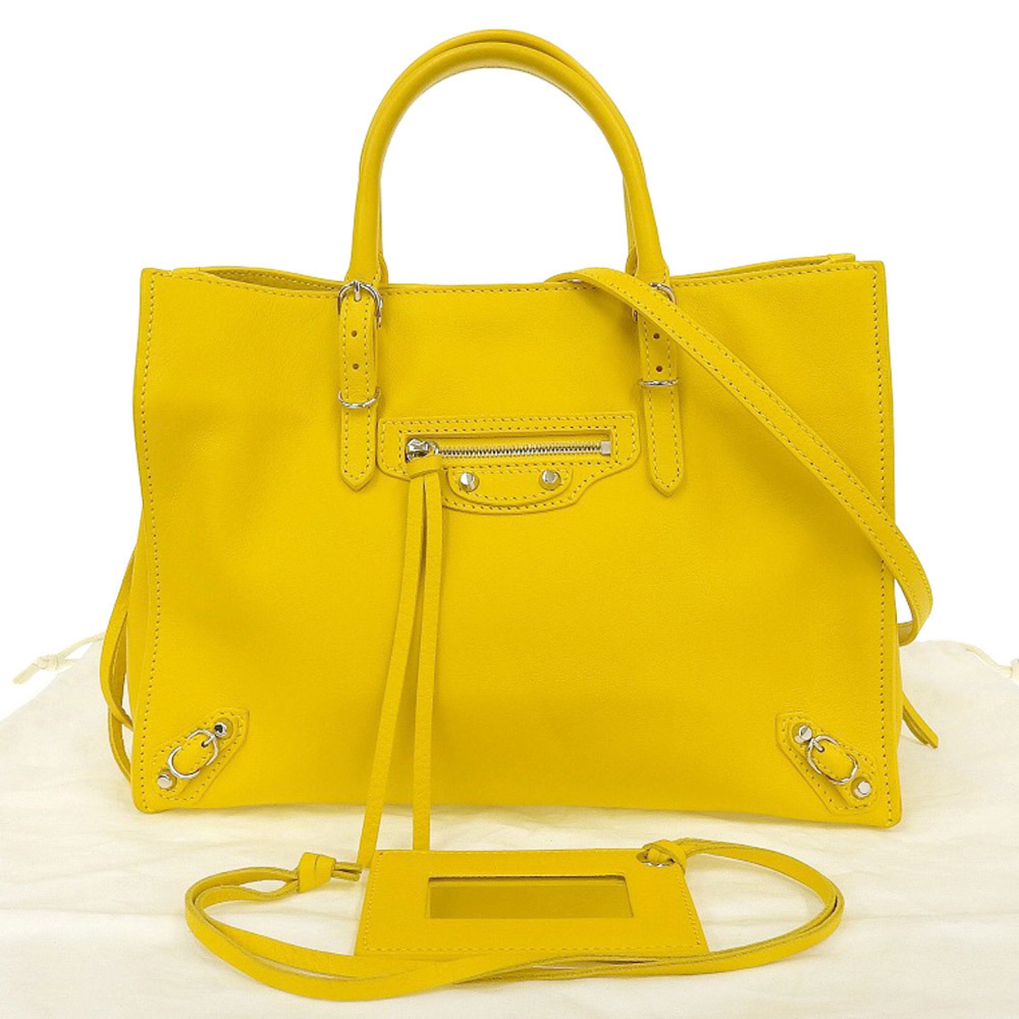 Sac Main Papier Jaune Balenciaga Seconde Main Femme Place