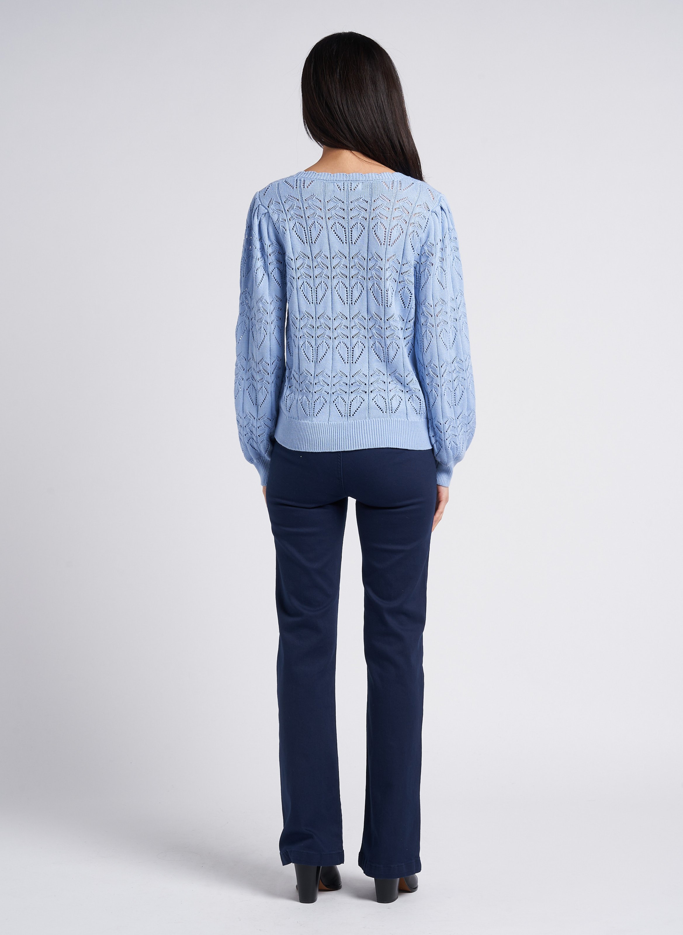 Pull col bateau en coton mélangé LA PETITE ETOILE Bleu