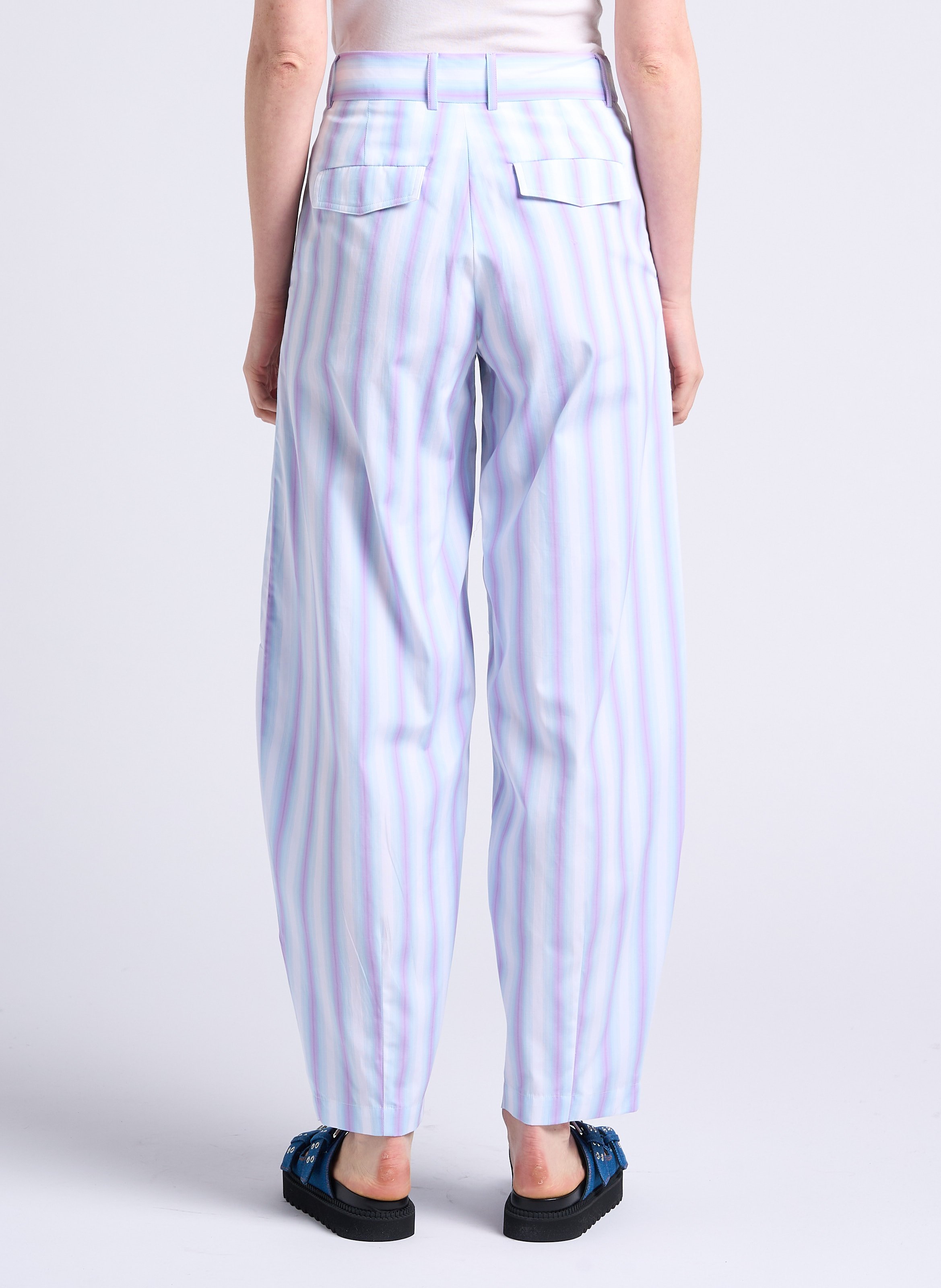 Pantalon droit à rayures MARGAUX LONNBERG Violet