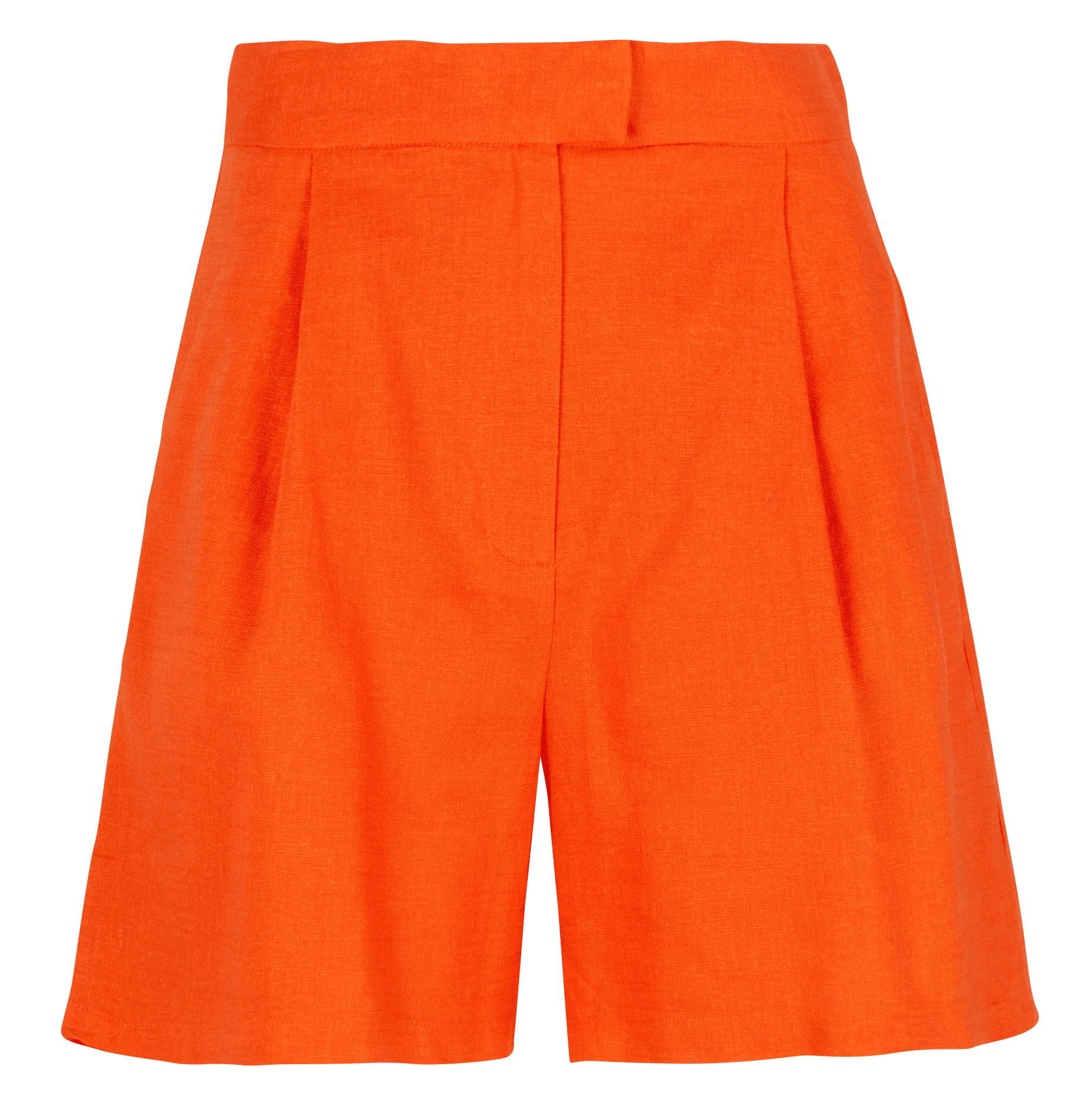 High-waisted linen and cotton-blend shorts LA PETITE ETOILE Orange