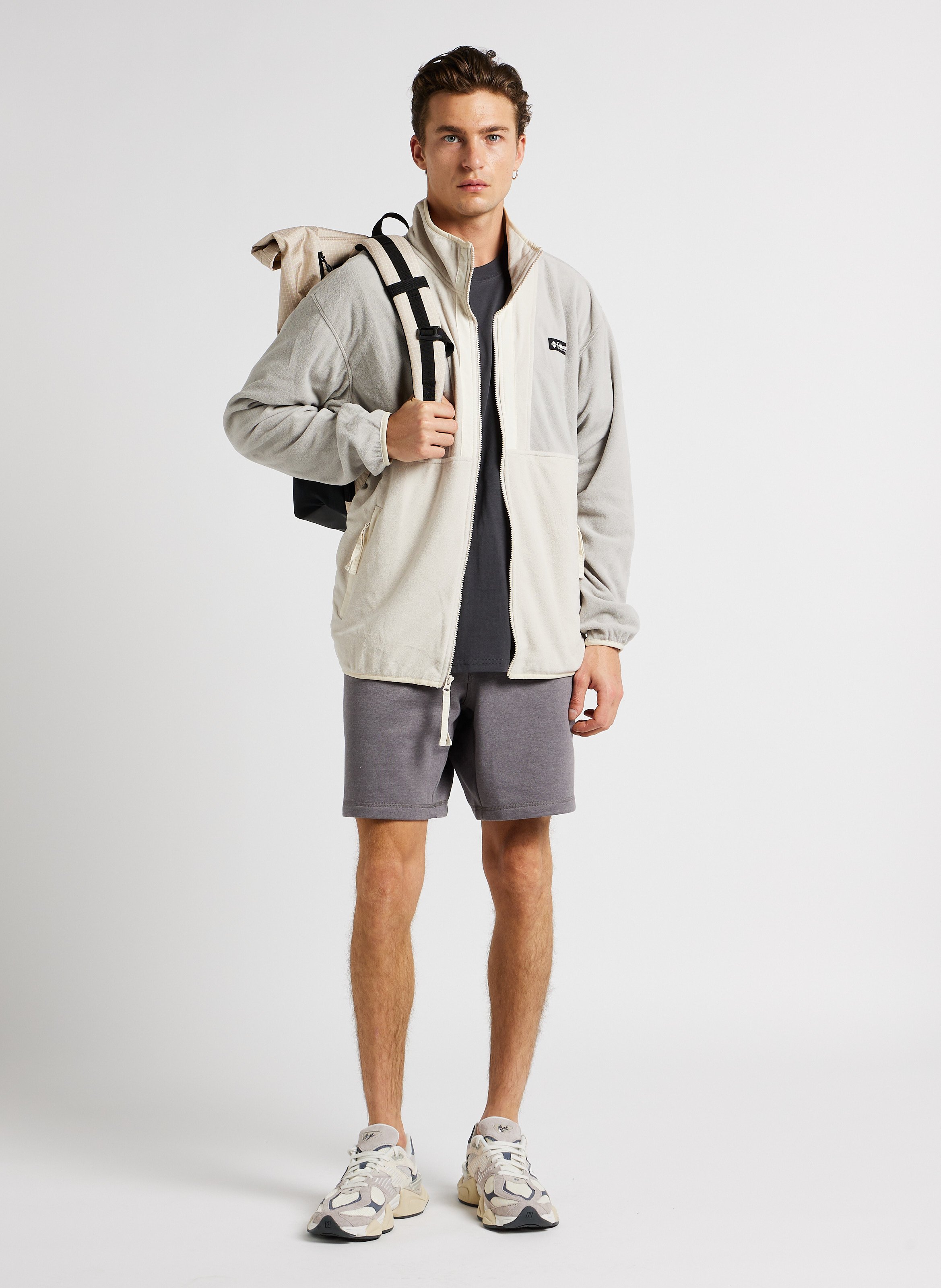 Round-neck cotton T-shirt COLUMBIA Grey