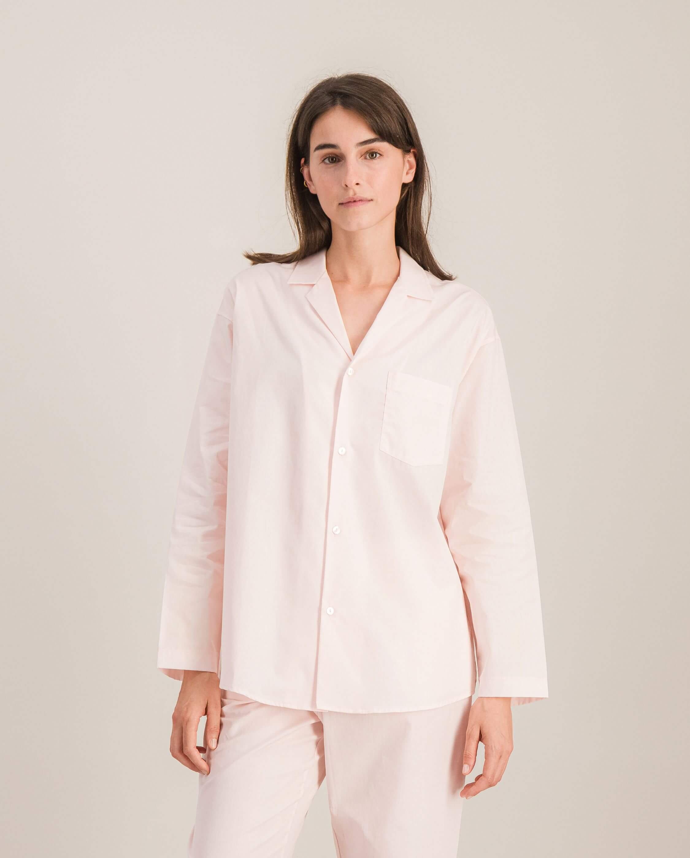 Women's organic cotton pajama shirt, pink ANGARDE Pink