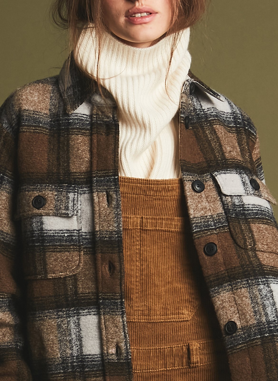 Afneembare col van kasjmier KOON