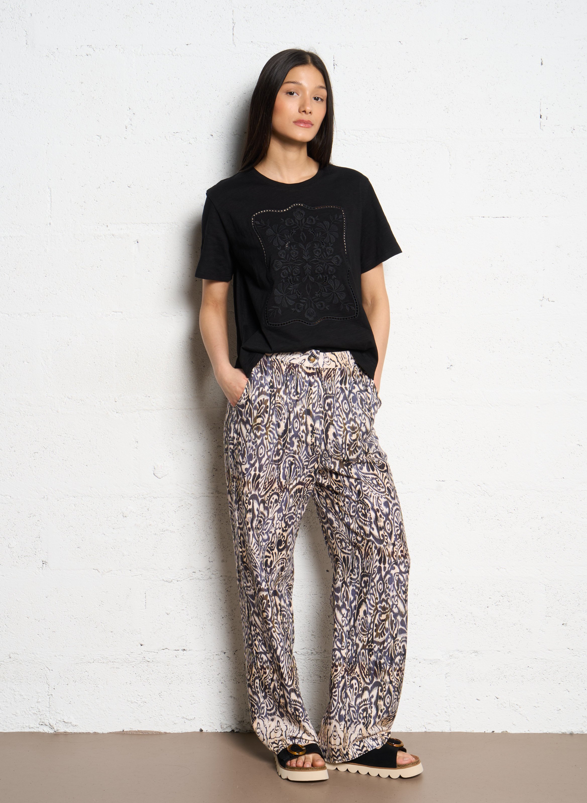 Azawood high-waisted wide-leg trousers LA PETITE ETOILE Brown