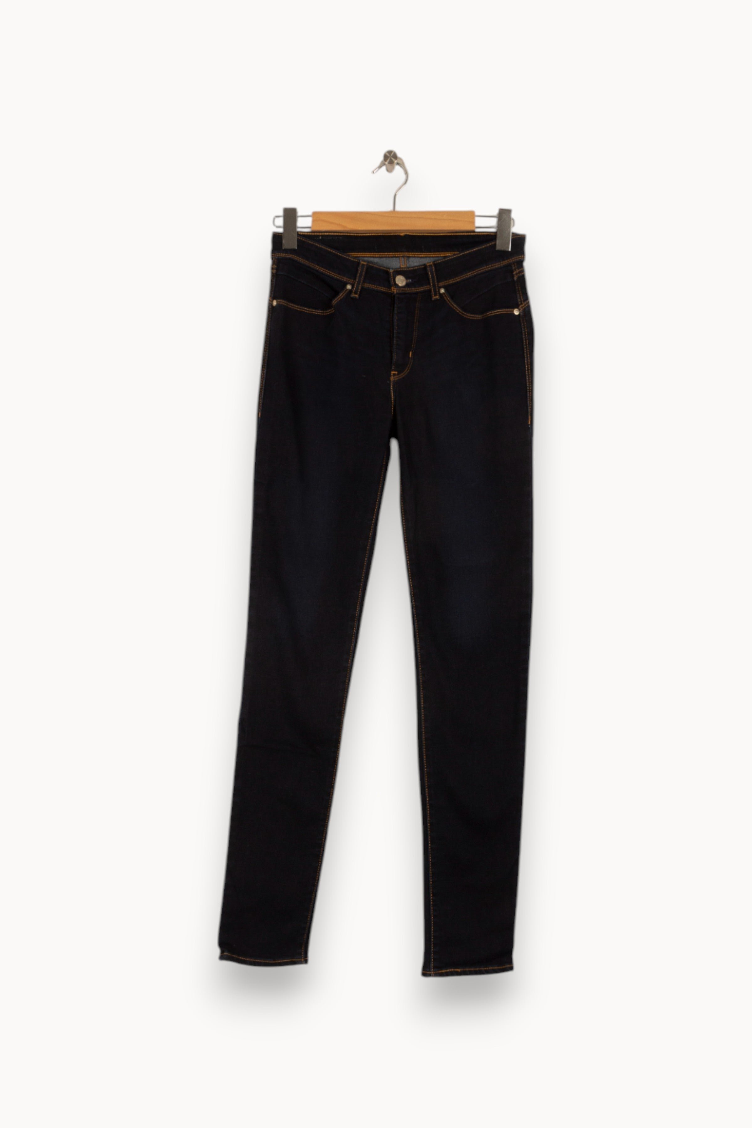 Cropped slim jeans with studs LEVI'S - Seconde main Blue