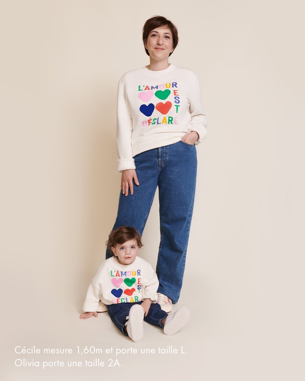 The "Love Declaration" sweatshirt is made of organic cotton. EMOI EMOI Multicolored