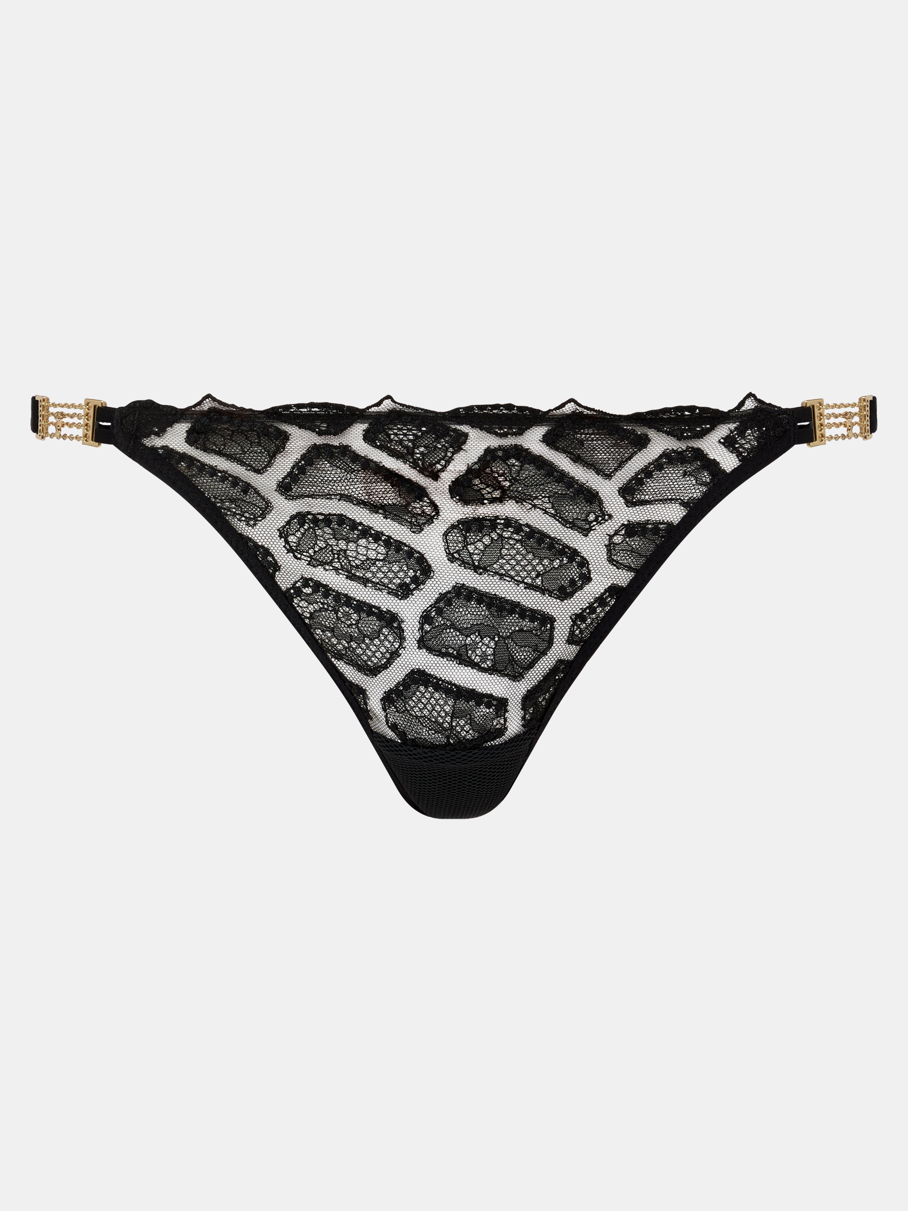 Cotton tanga CHANTELLE X Black