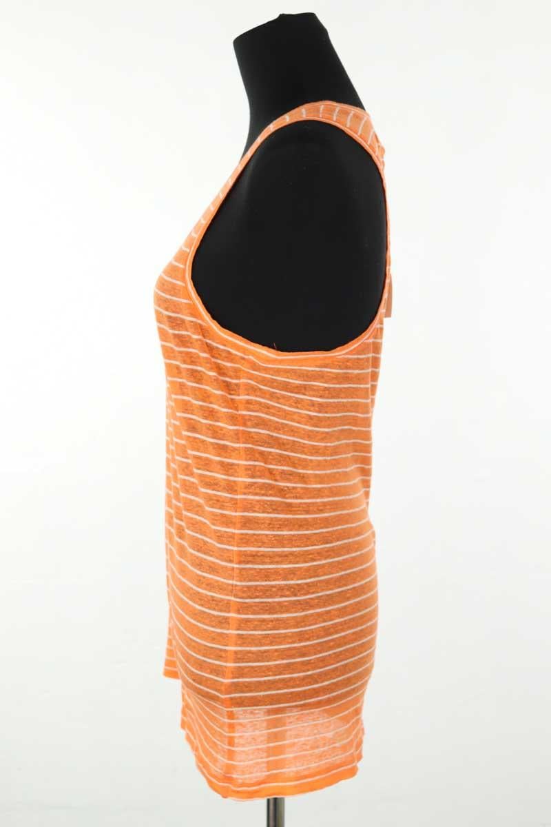 Sleeveless cotton top ISABEL MARANT ÉTOILE - SECONDE MAIN Orange