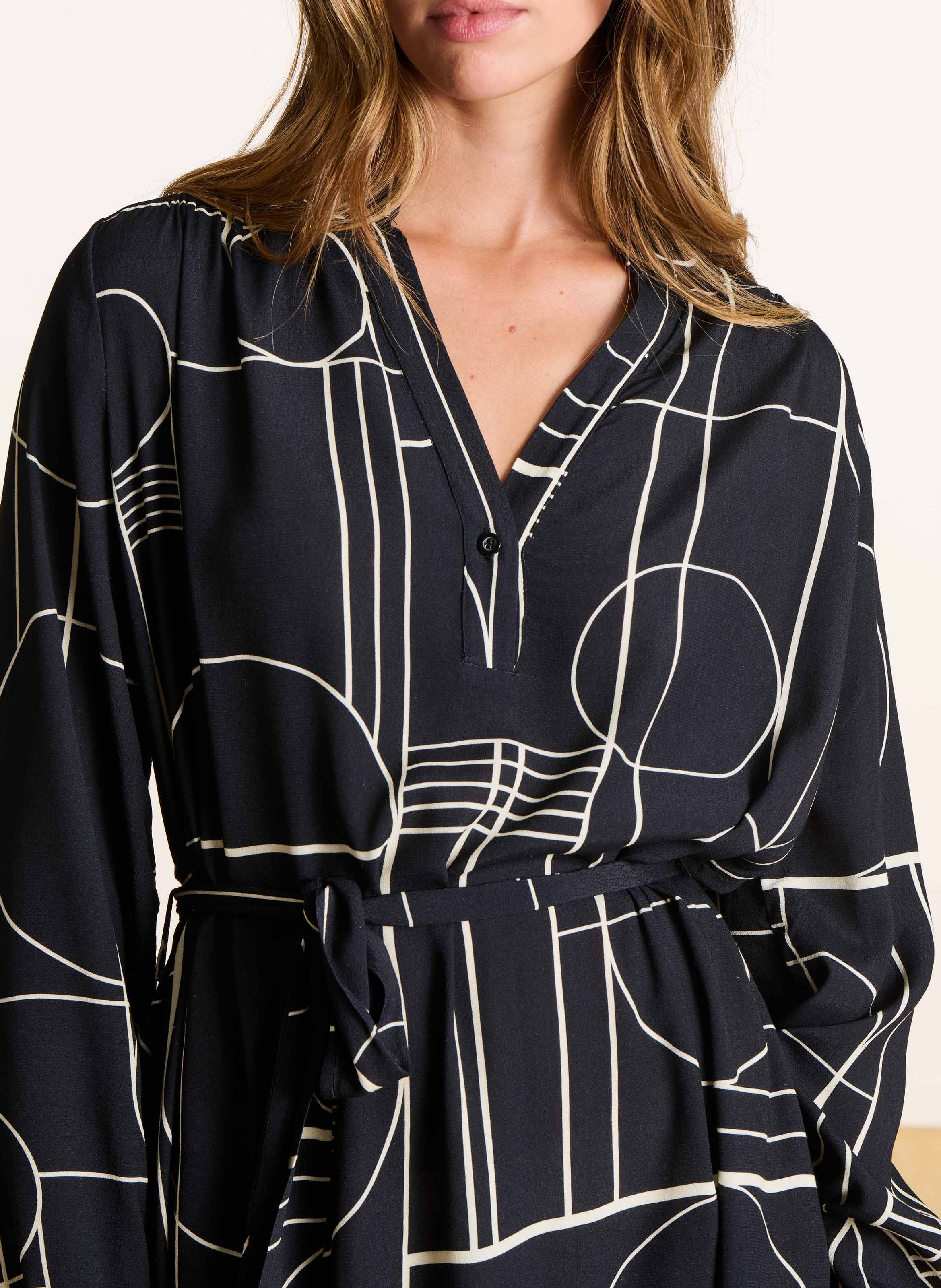 Henley midi dress LA FEE MARABOUTEE Black