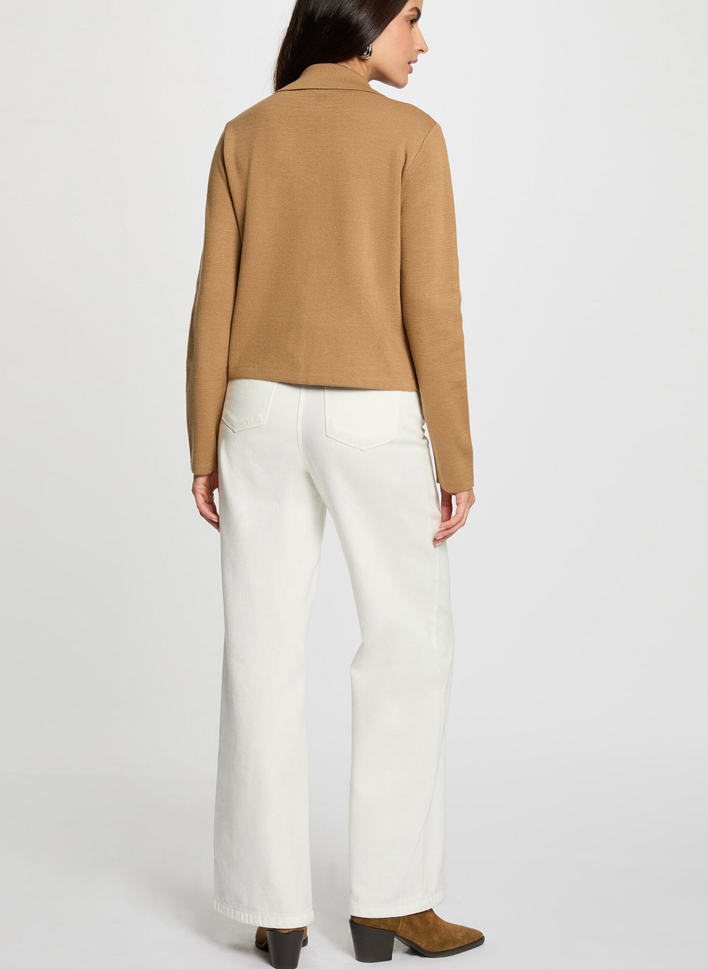 Strickjacke mit klassischem Kragen MORGAN Braun