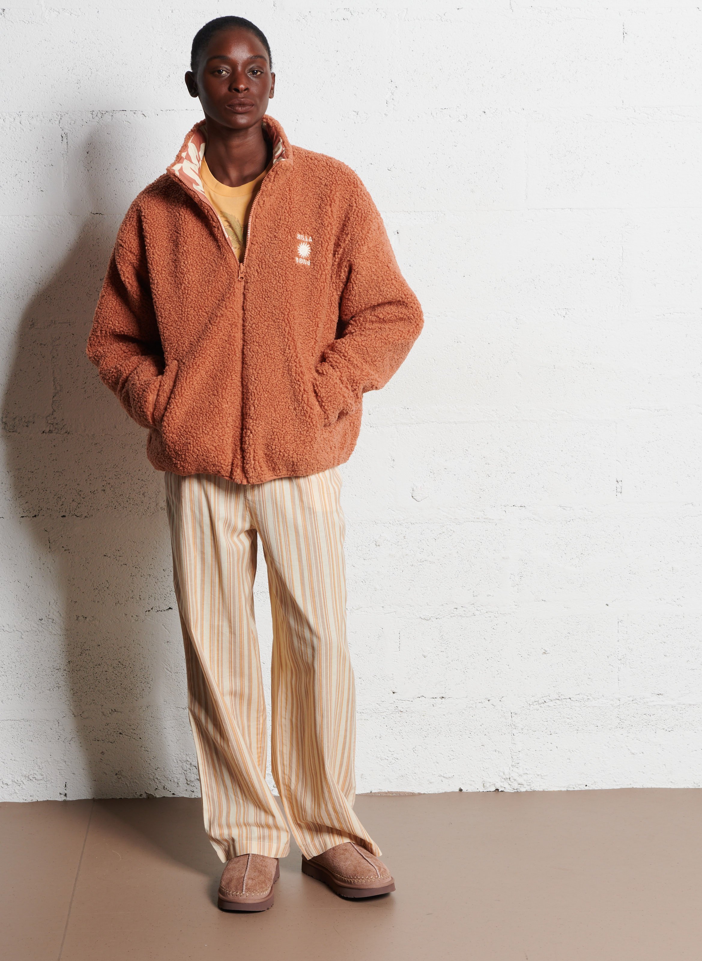 Sabot en cuir mélangé UGG Marron