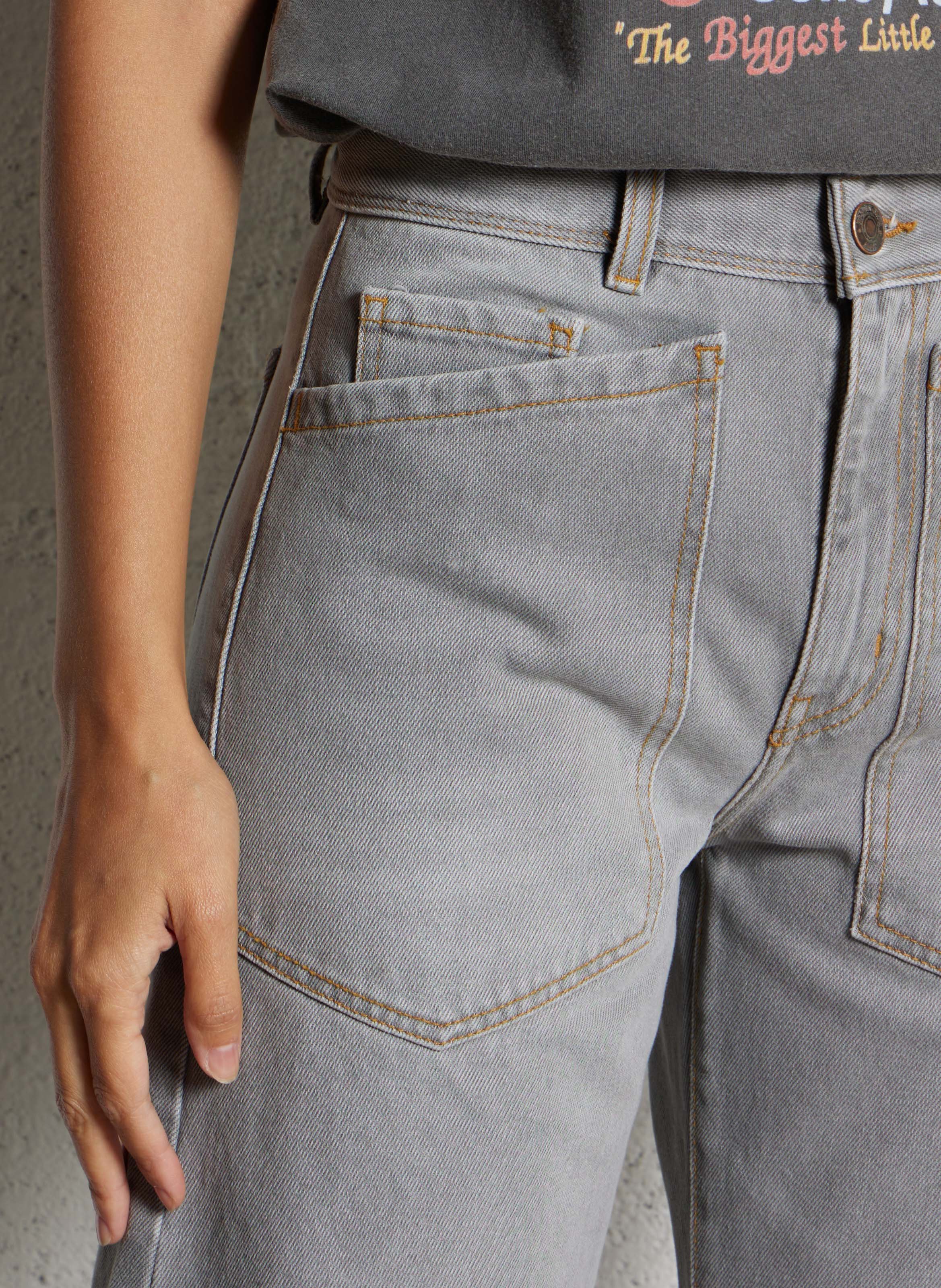 Grote katoenen jeans ACQUAVERDE Grijs