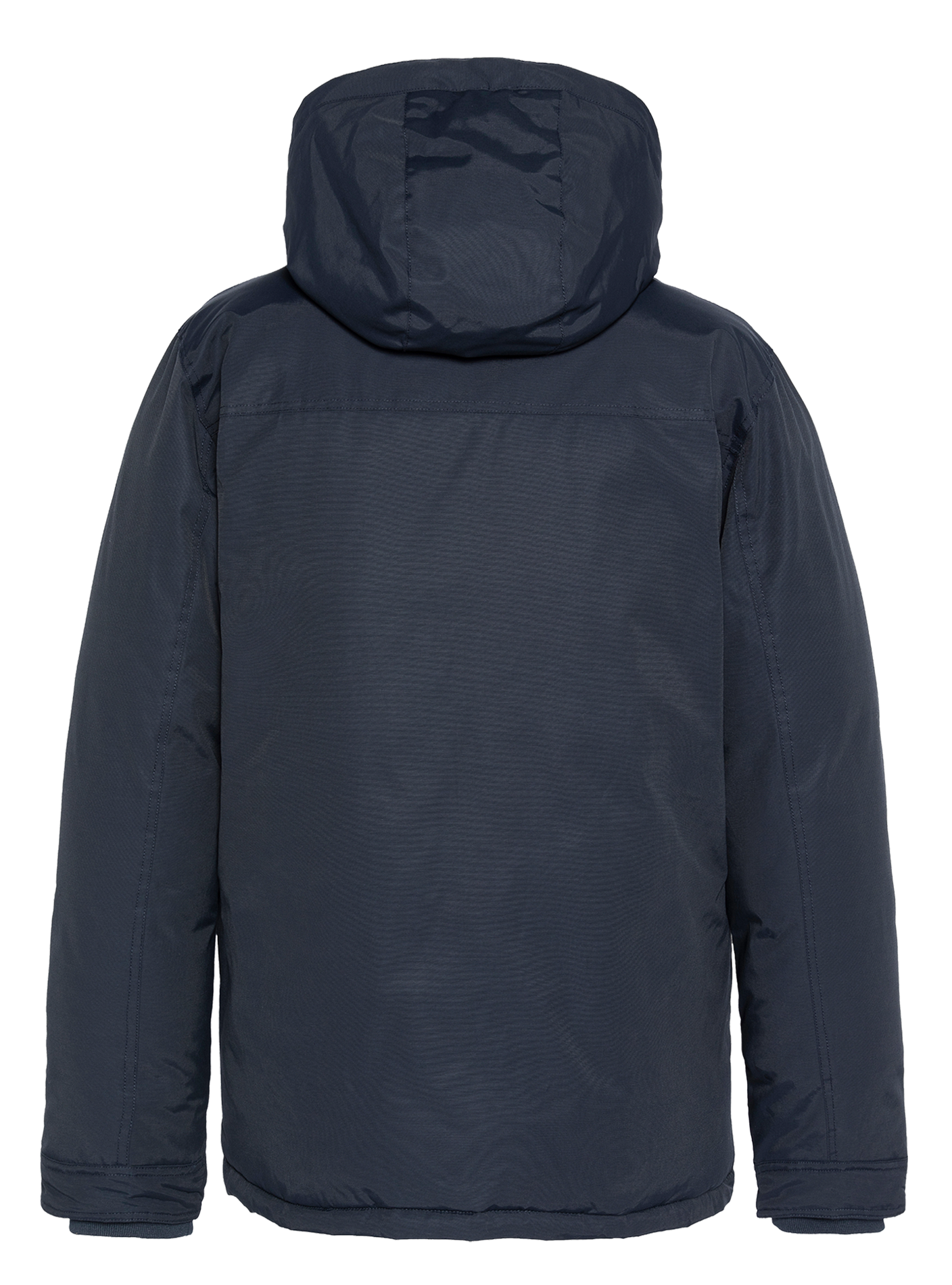 Parka droite à capuche en coton mélangé SCHOTT Bleu