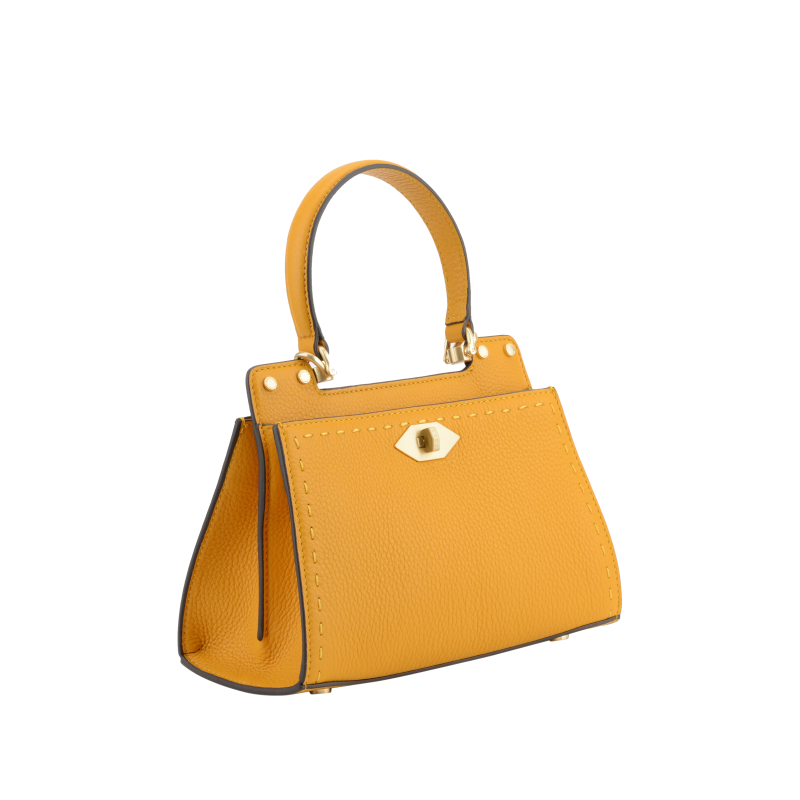 Handbag - cowhide leather POURCHET Red