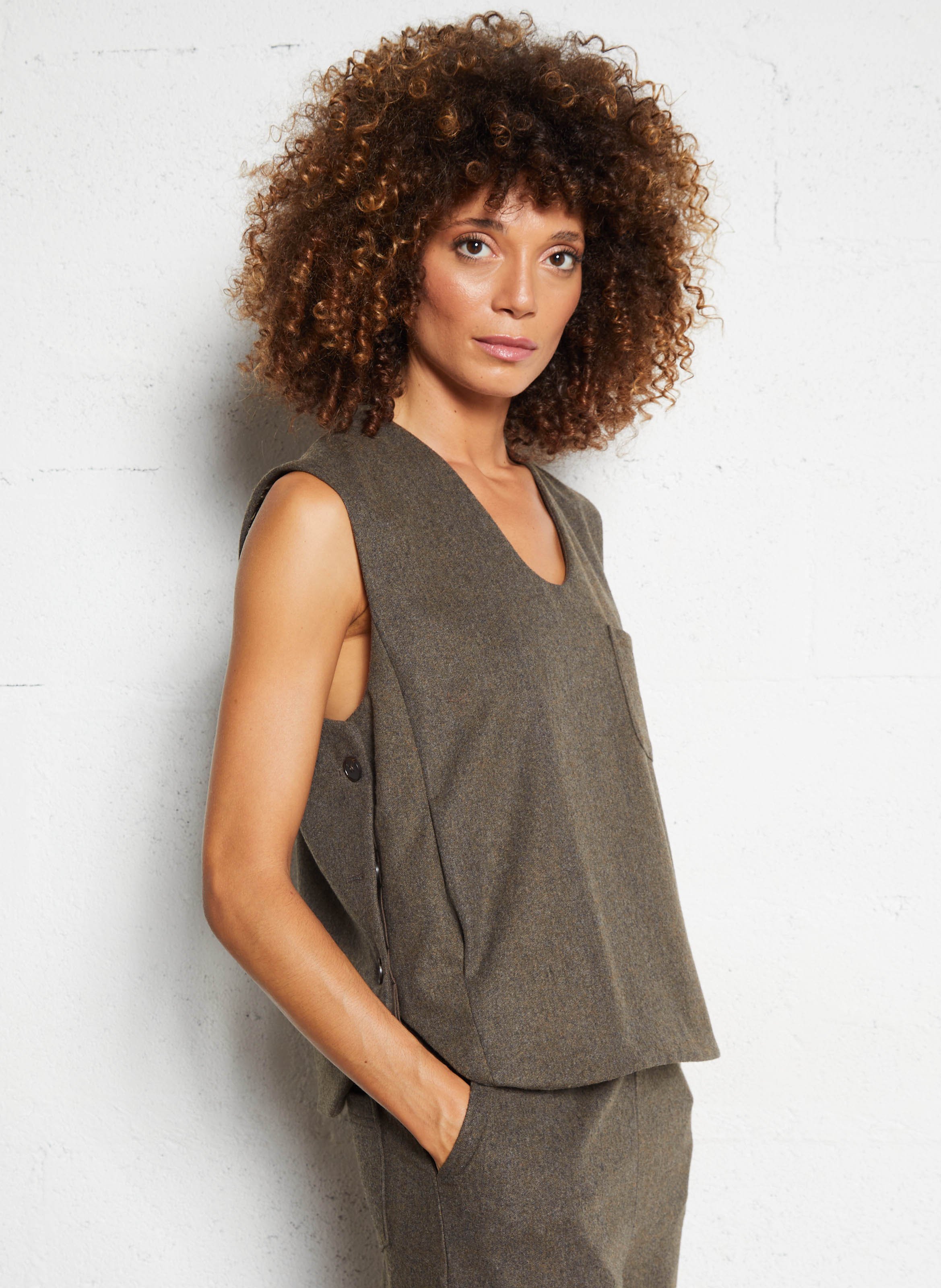 Veste col rond  SEE U SOON Kaki