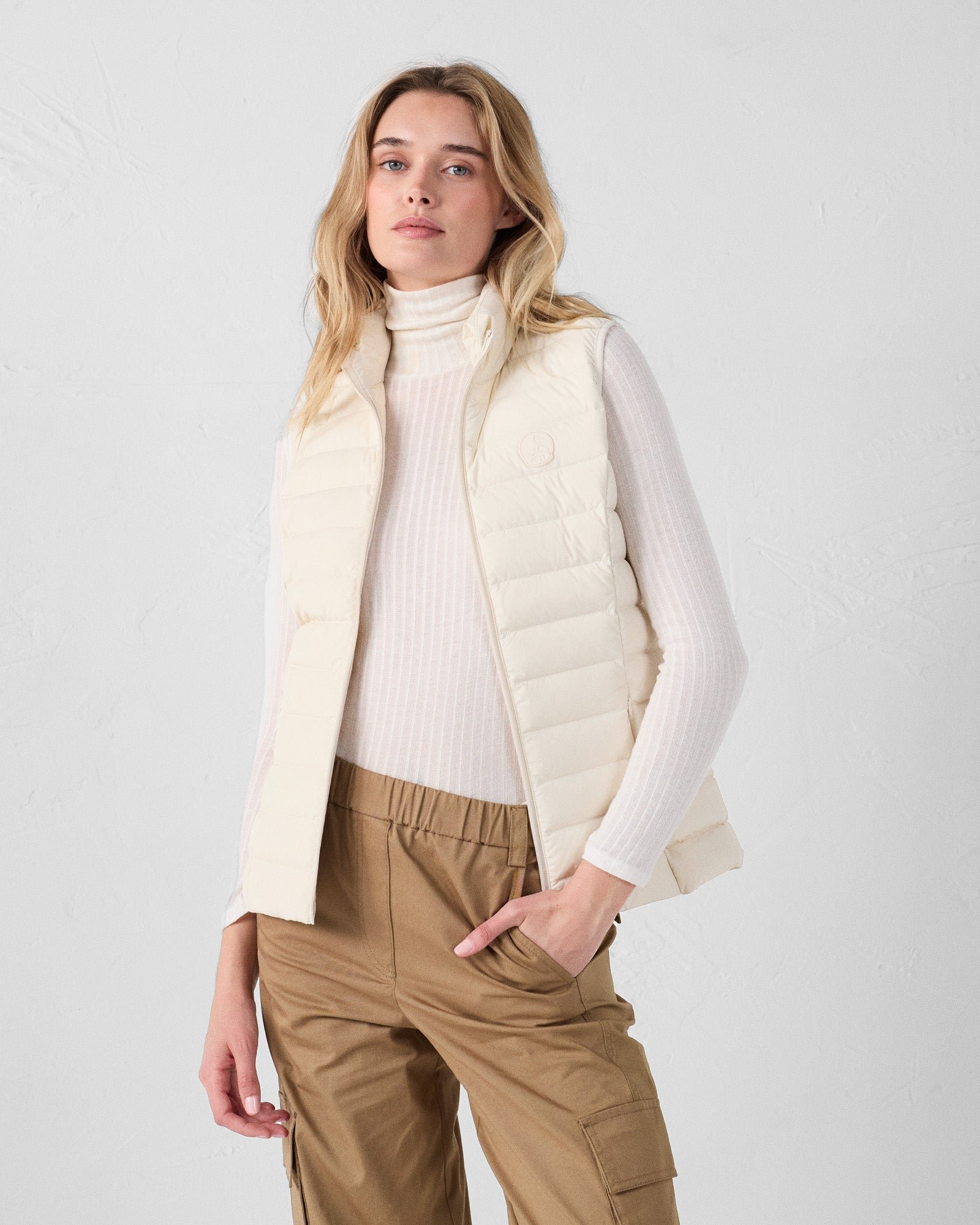 Stretch sleeveless down jacket Grenada JOTT White