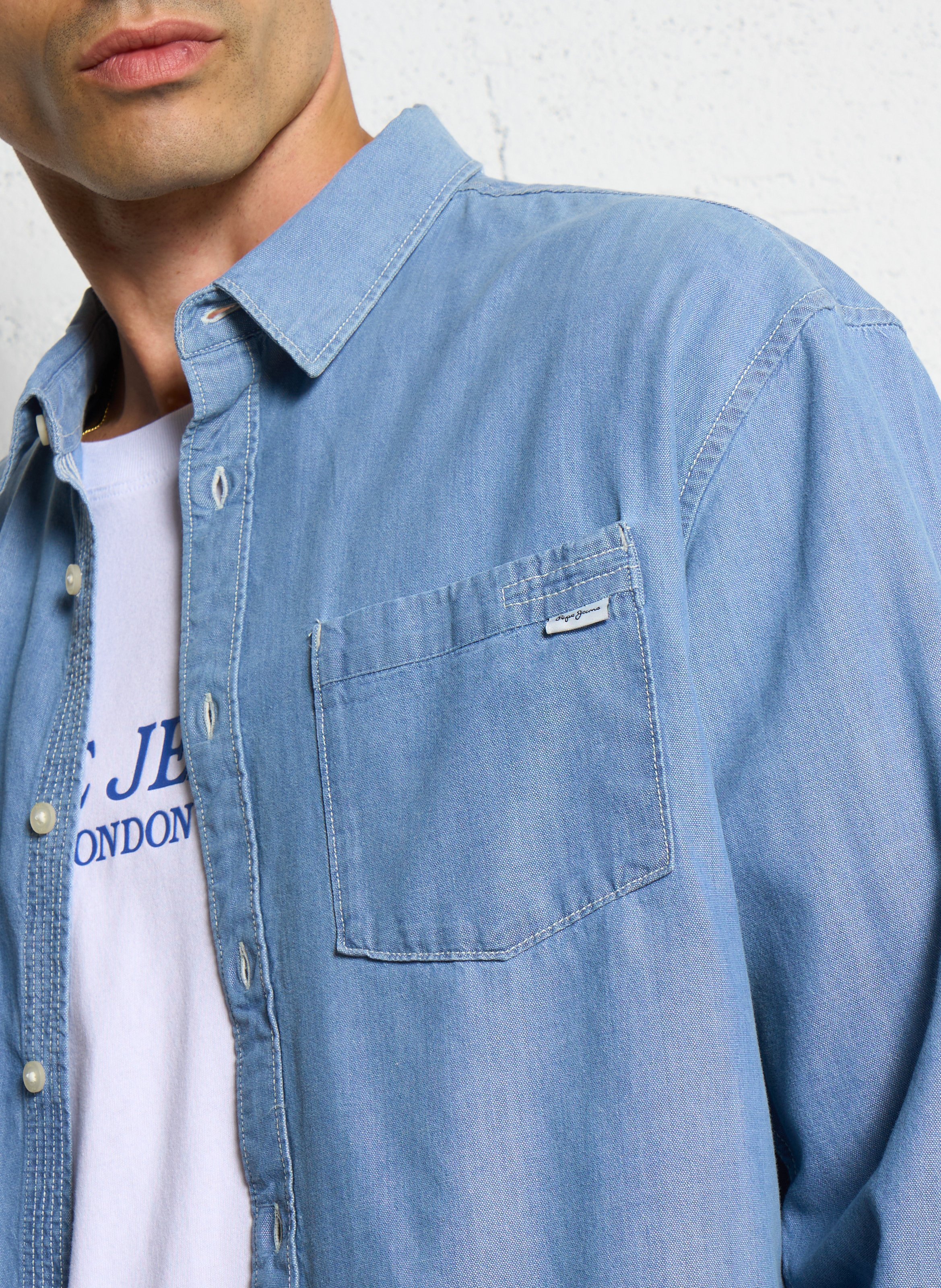 Bridget denim shirt PEPE JEANS Blue