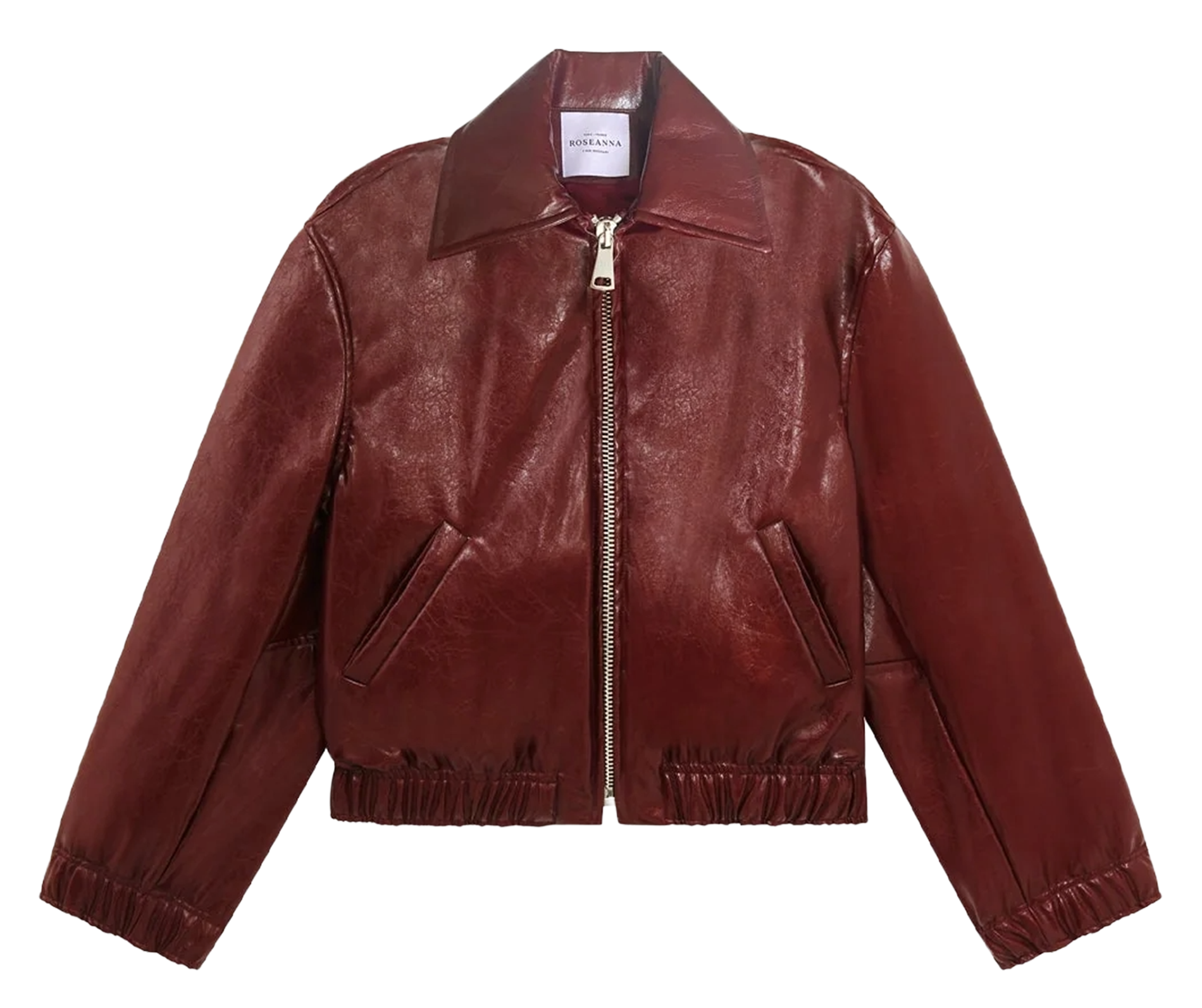 Blouson droit col classique effet cuir ROSEANNA Rouge