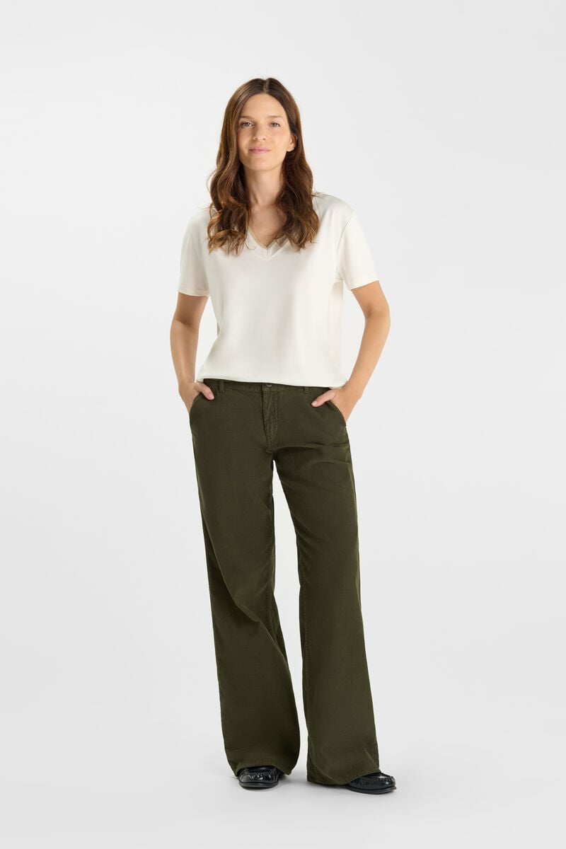 Flared pants LE TEMPS DES CERISES Green