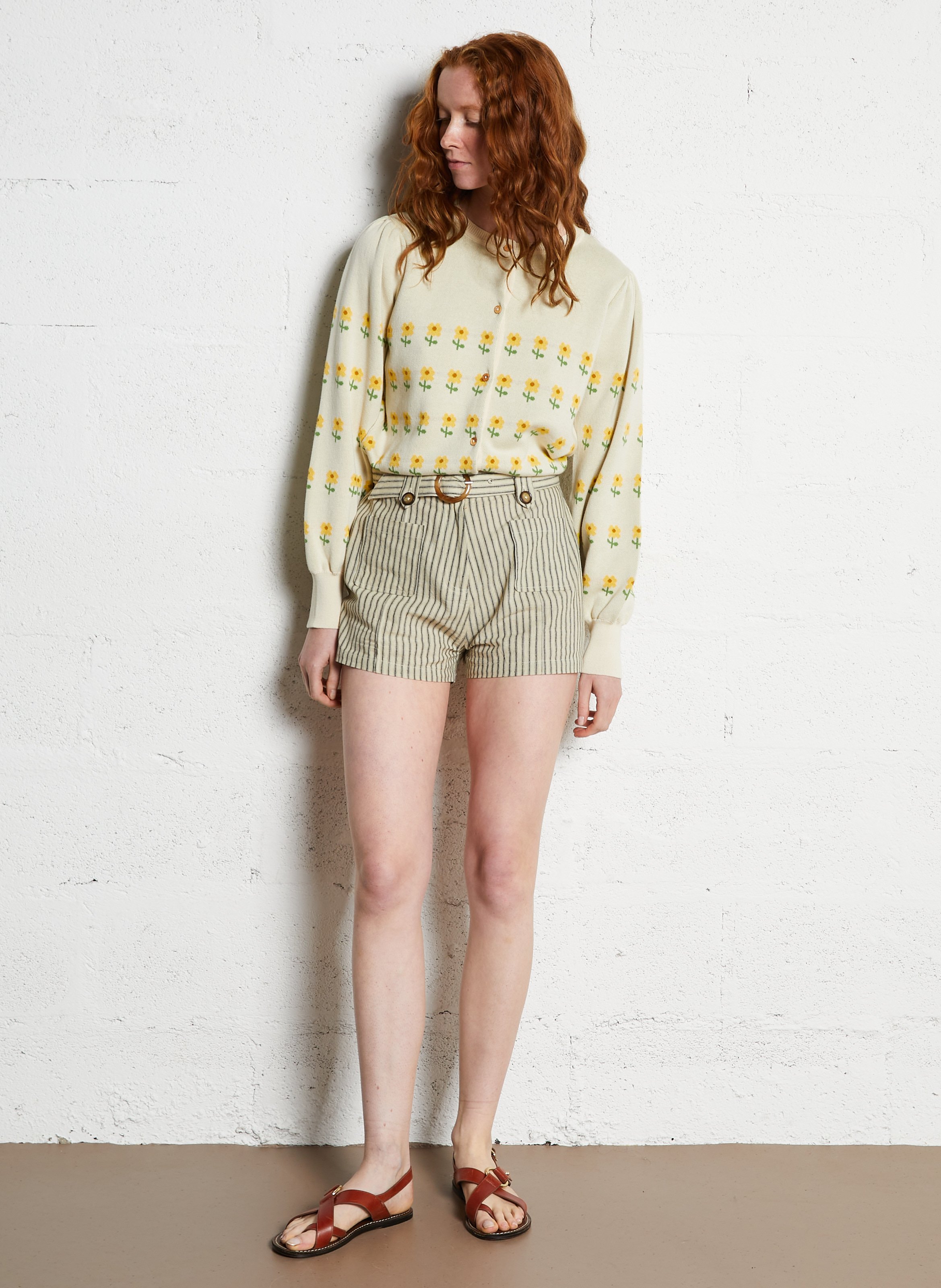 Vest met ronde hals EMILE ET IDA Beige