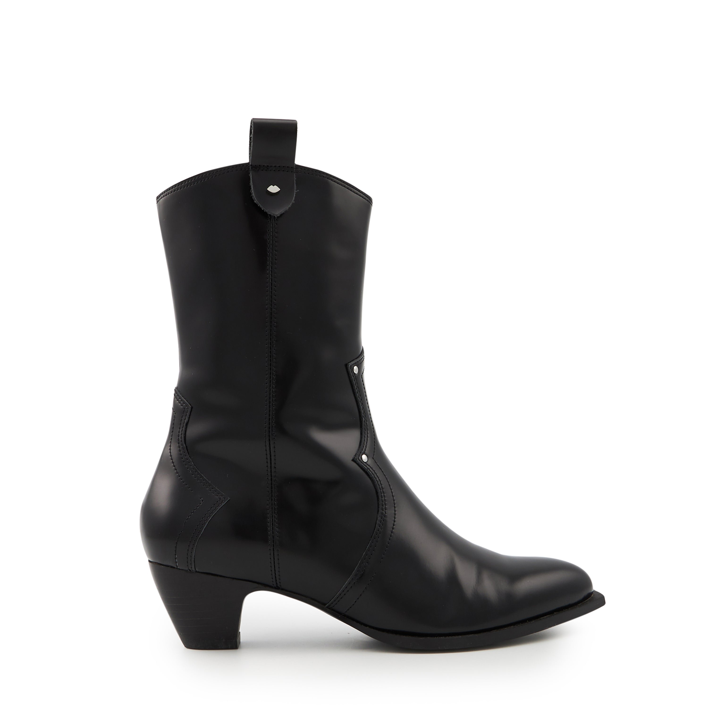 Harper glazed leather BONS BAISERS PARIS Black