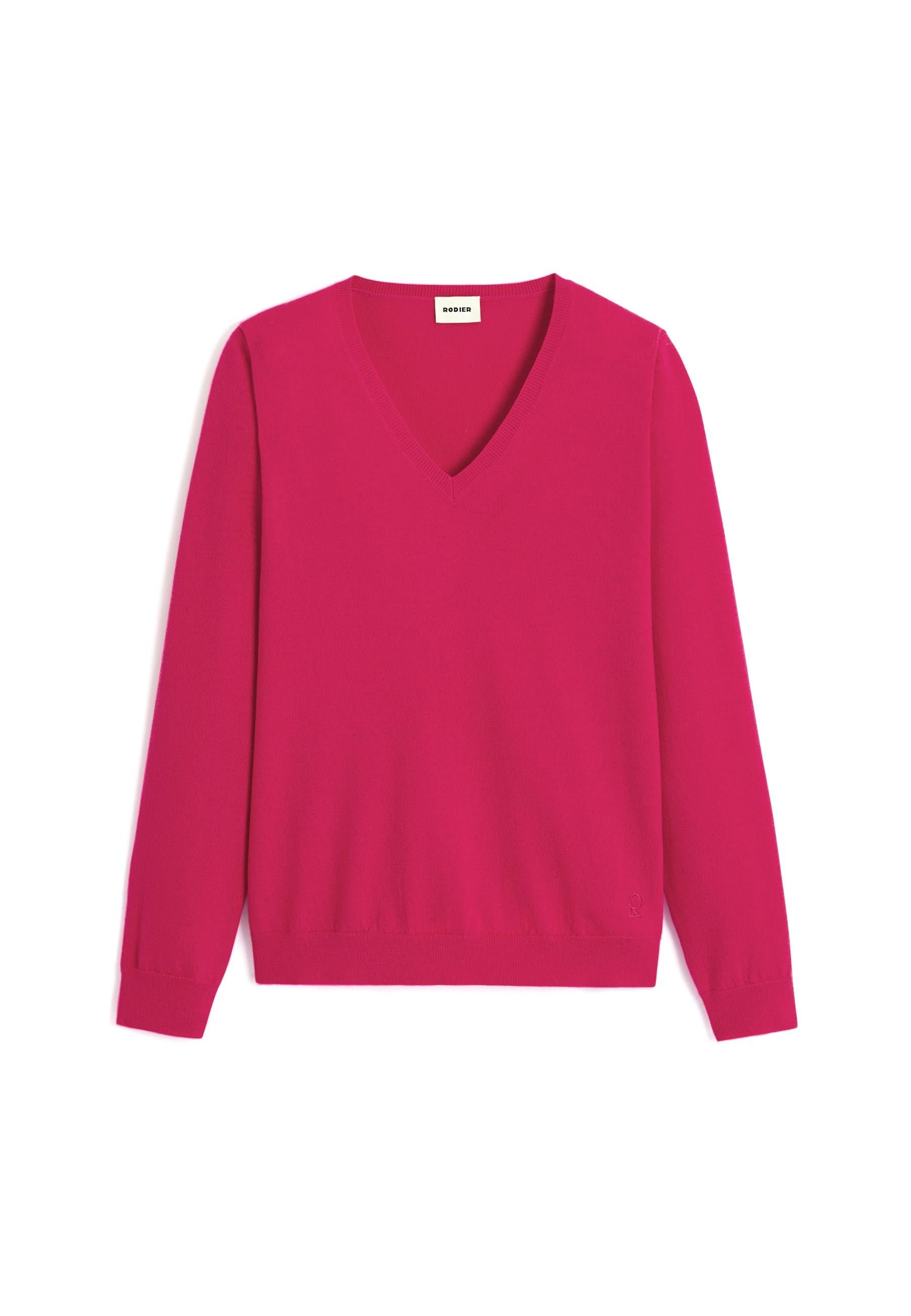Bunelle wool V-neck sweater RODIER Pink