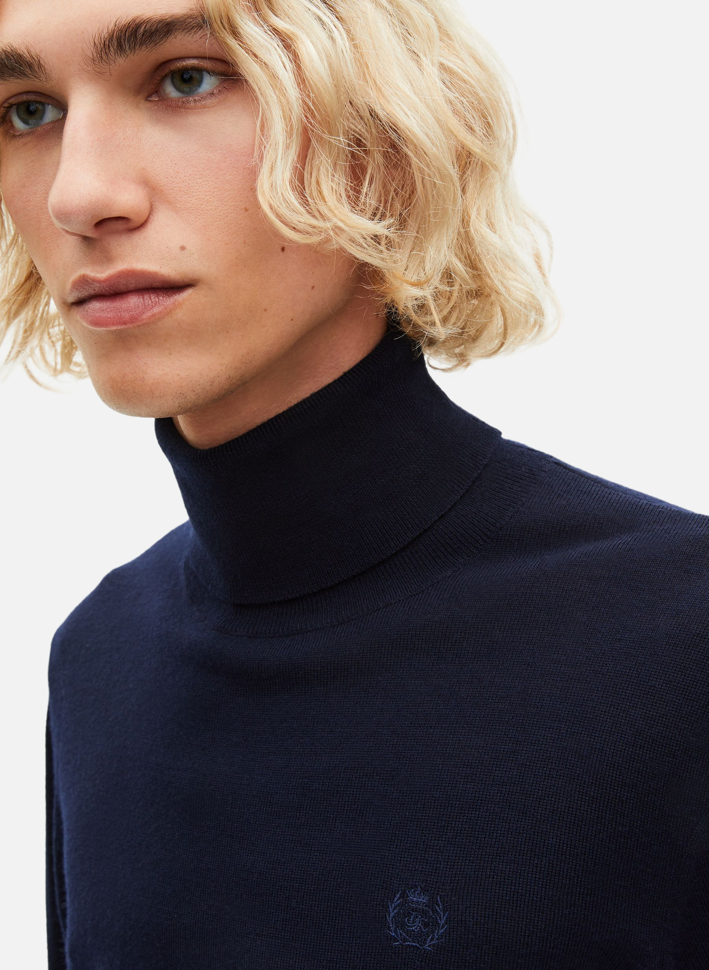 Merino wool roll-neck sweater THE KOOPLES Blue